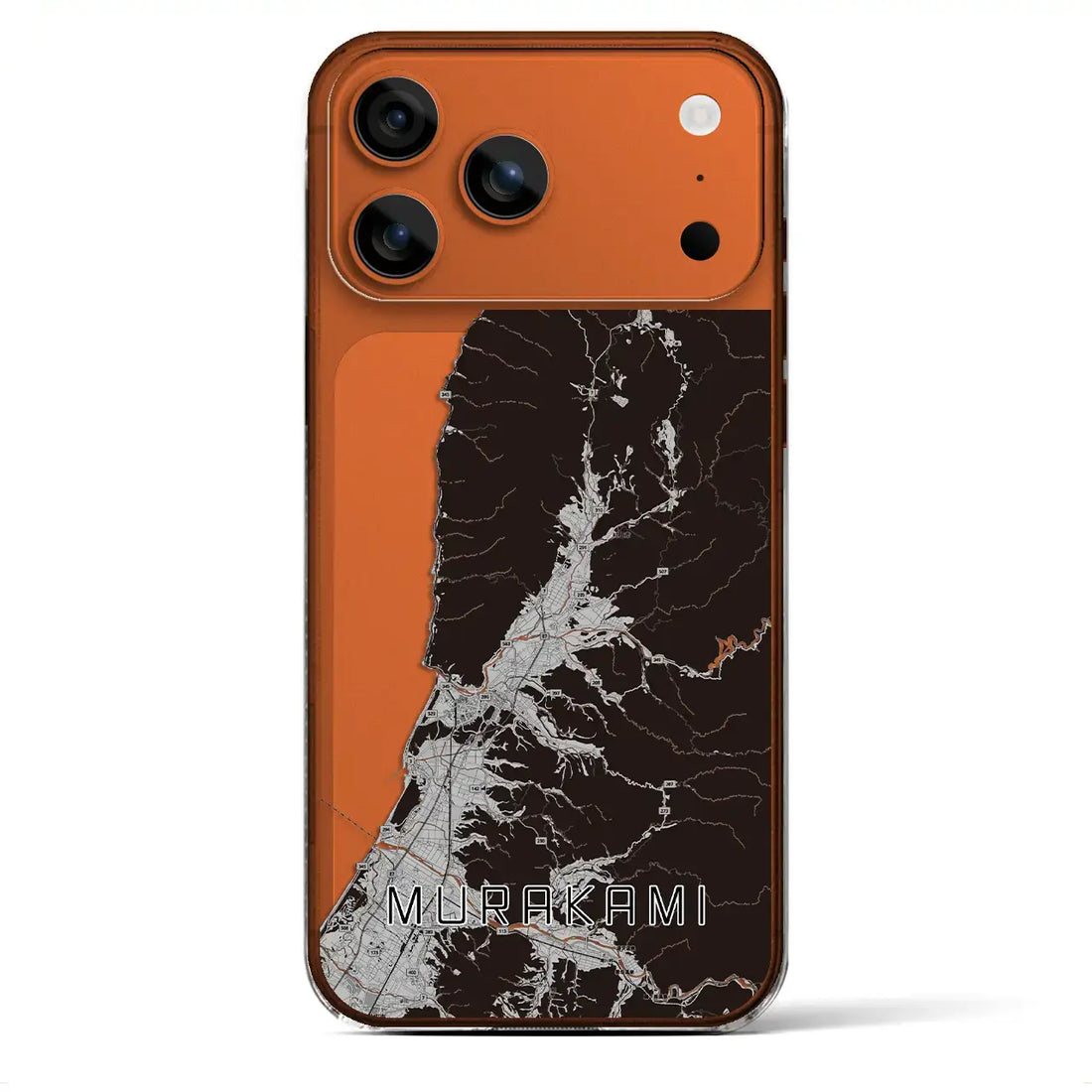 【村上(新潟県)】地図柄iPhoneケース(クリアタイプ)