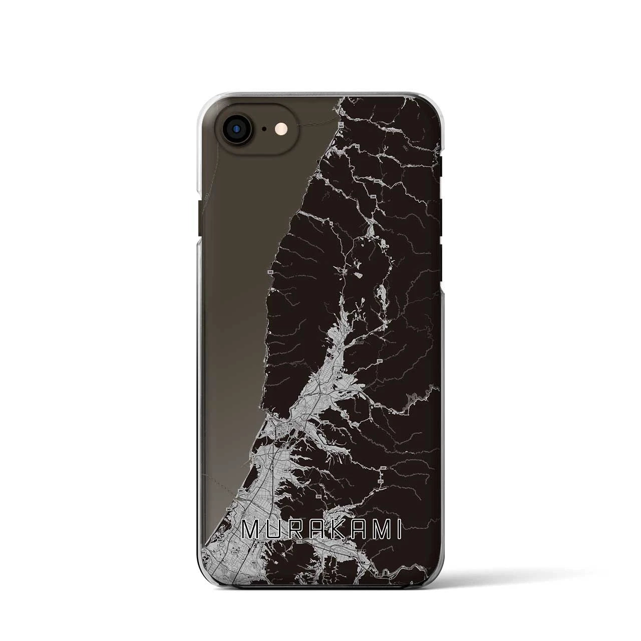 【村上(新潟県)】地図柄iPhoneケース(クリアタイプ)