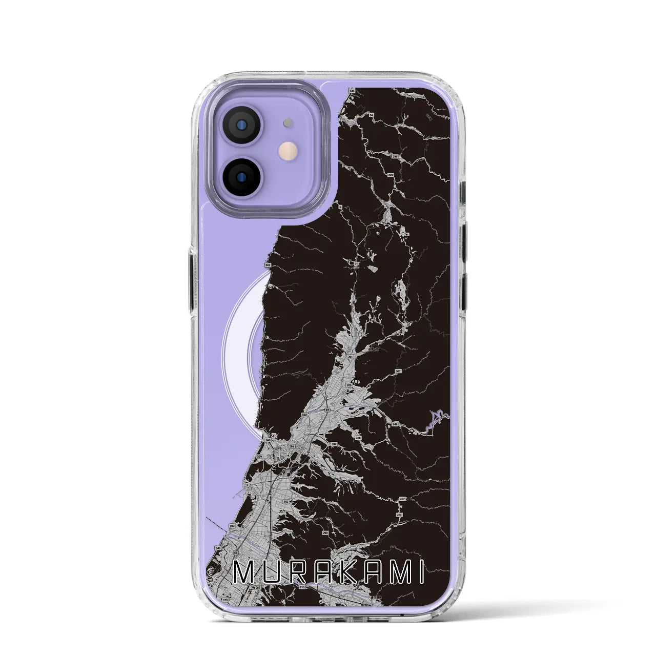 【村上(新潟県)】地図柄iPhoneケース(MagSafeタイプ)