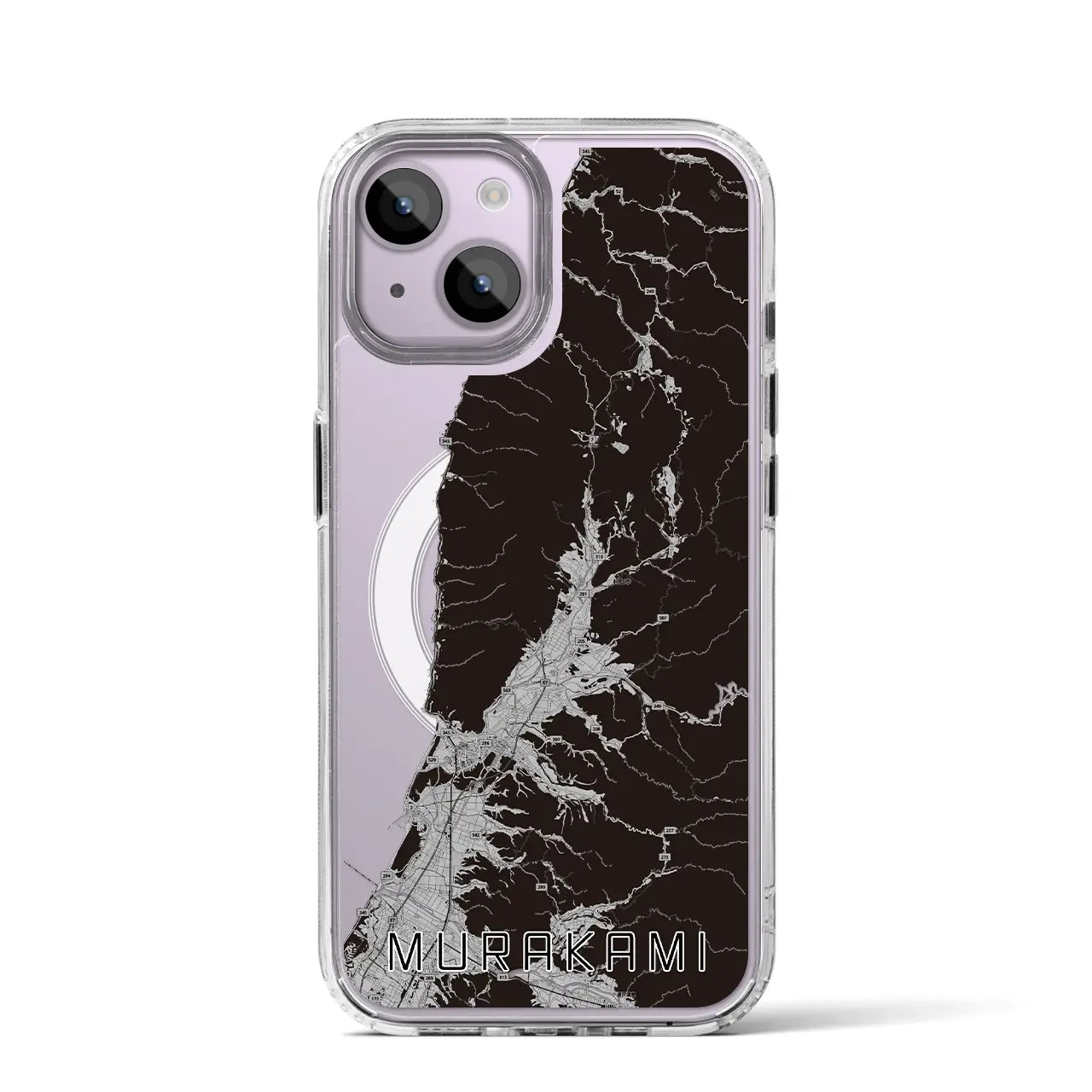 【村上(新潟県)】地図柄iPhoneケース(MagSafeタイプ)