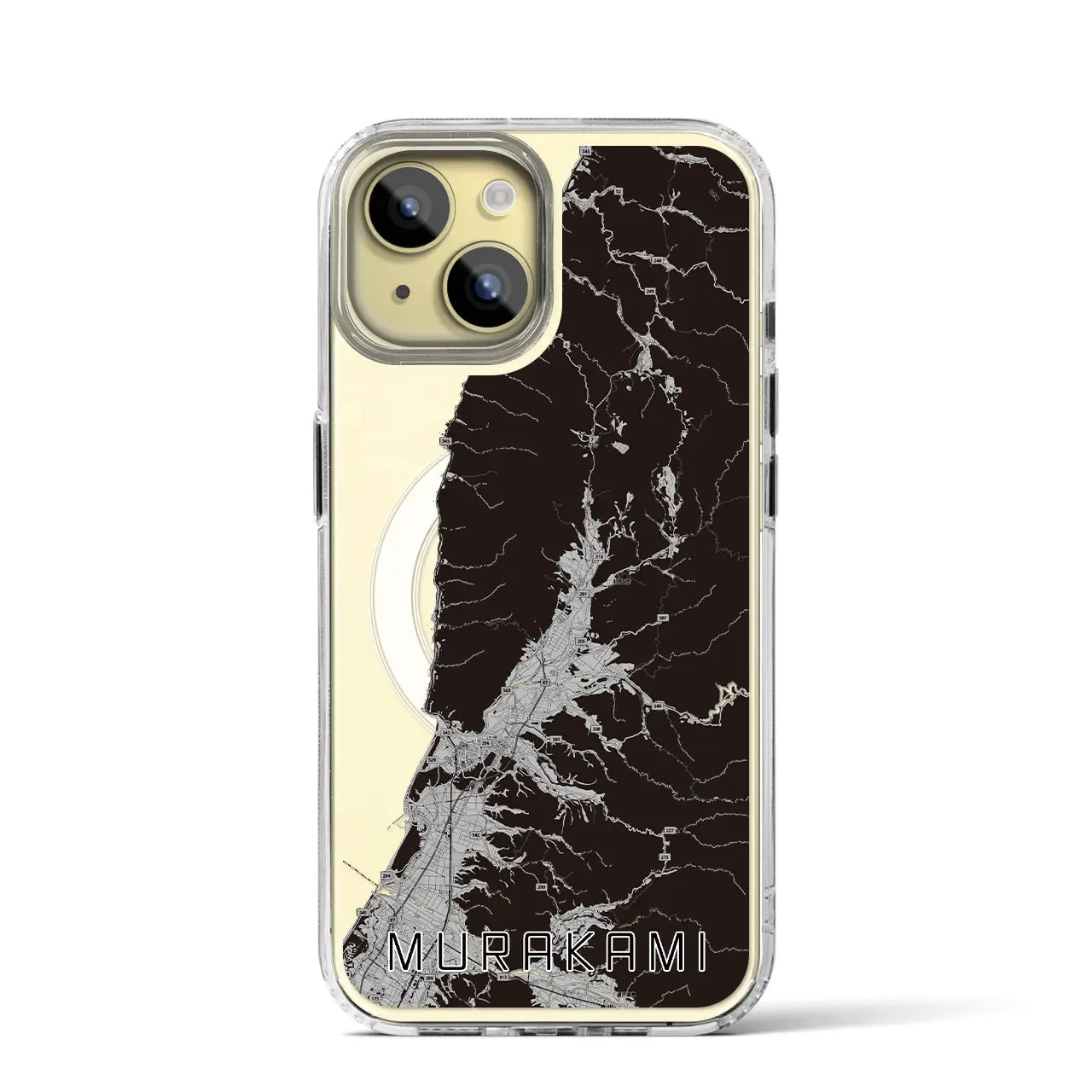 【村上(新潟県)】地図柄iPhoneケース(MagSafeタイプ)