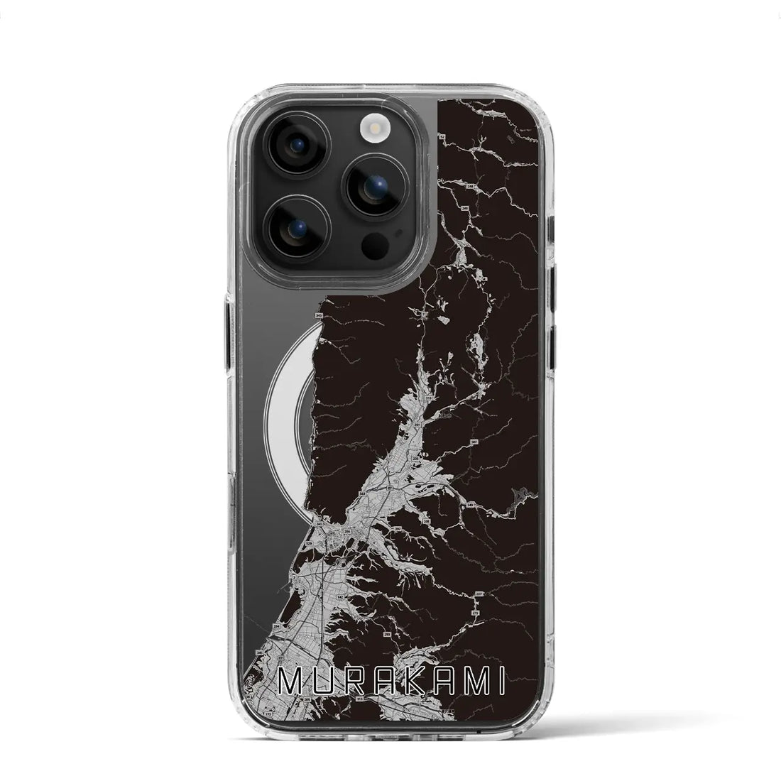 【村上(新潟県)】地図柄iPhoneケース(MagSafeタイプ)