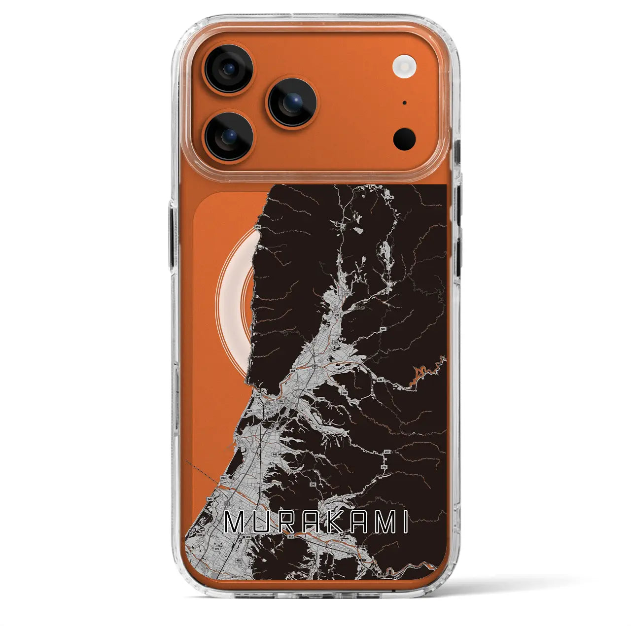 【村上(新潟県)】地図柄iPhoneケース(MagSafeタイプ)