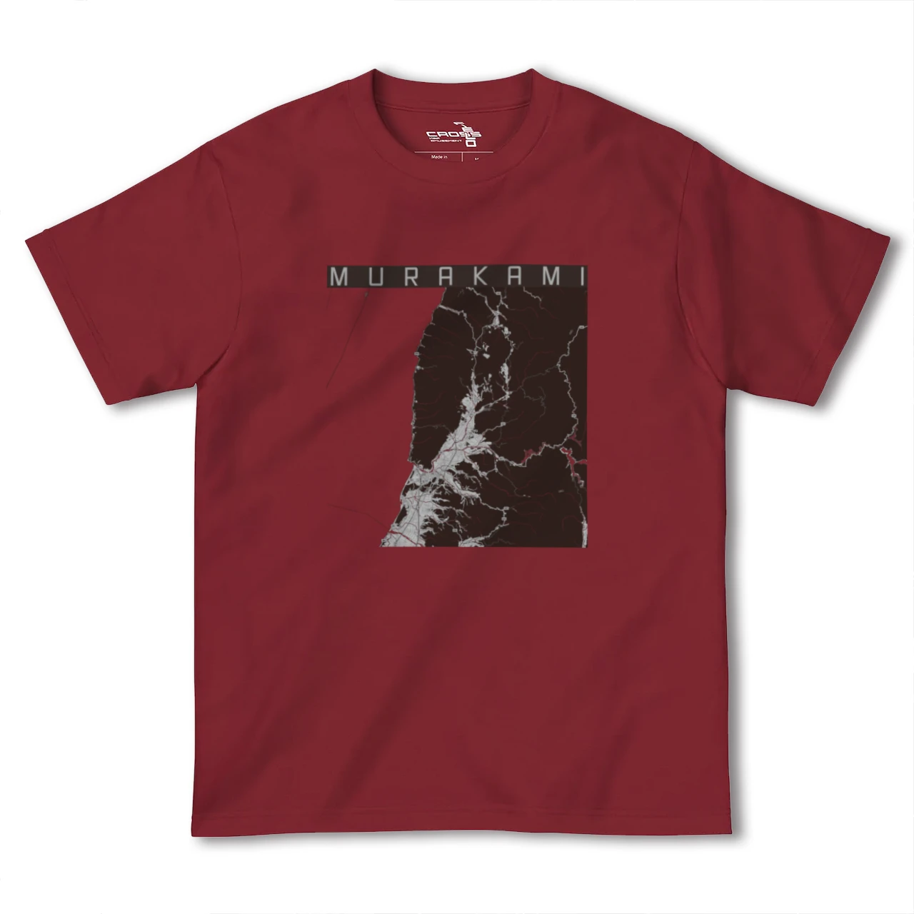 【村上(新潟県)】地図柄ヘビーウェイトTシャツ