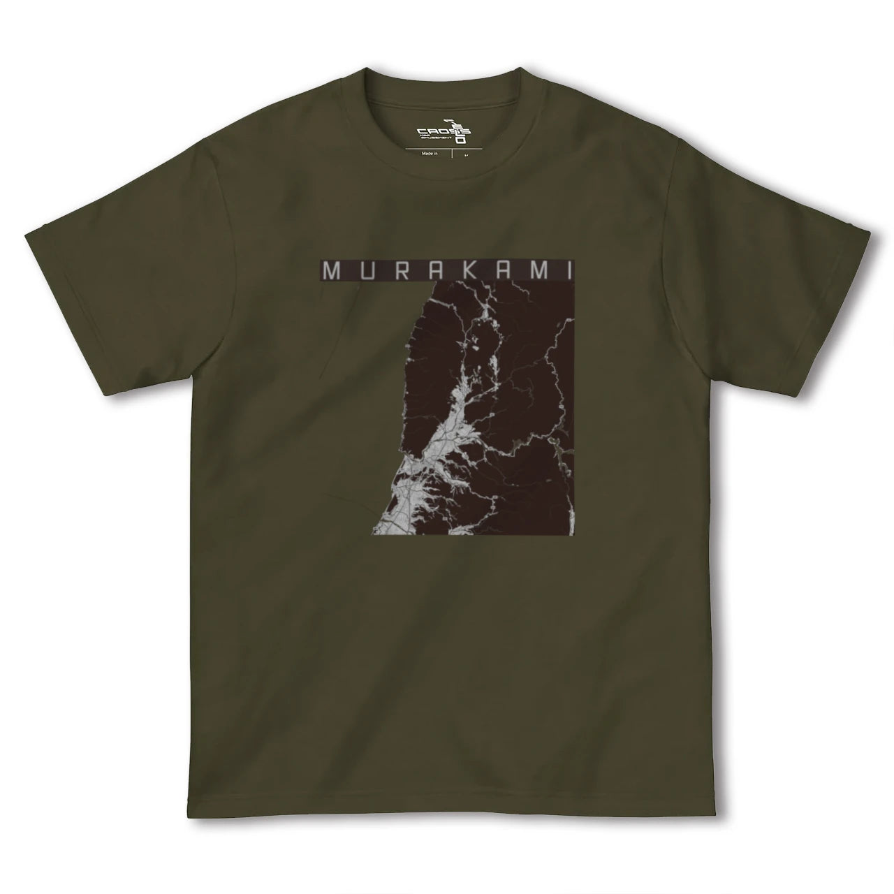 【村上(新潟県)】地図柄ヘビーウェイトTシャツ
