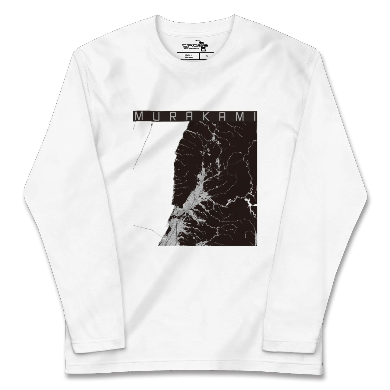 【村上(新潟県)】地図柄ロングスリーブTシャツ