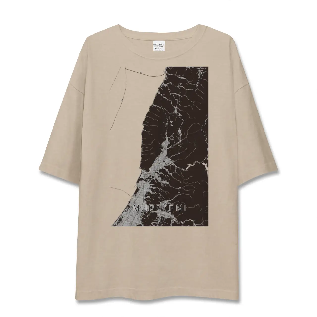 【村上(新潟県)】地図柄ビッグシルエットTシャツ