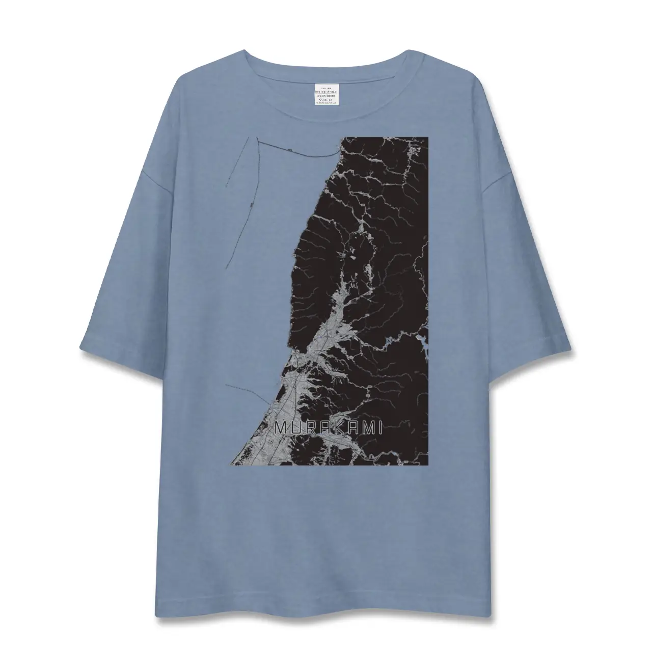 【村上(新潟県)】地図柄ビッグシルエットTシャツ