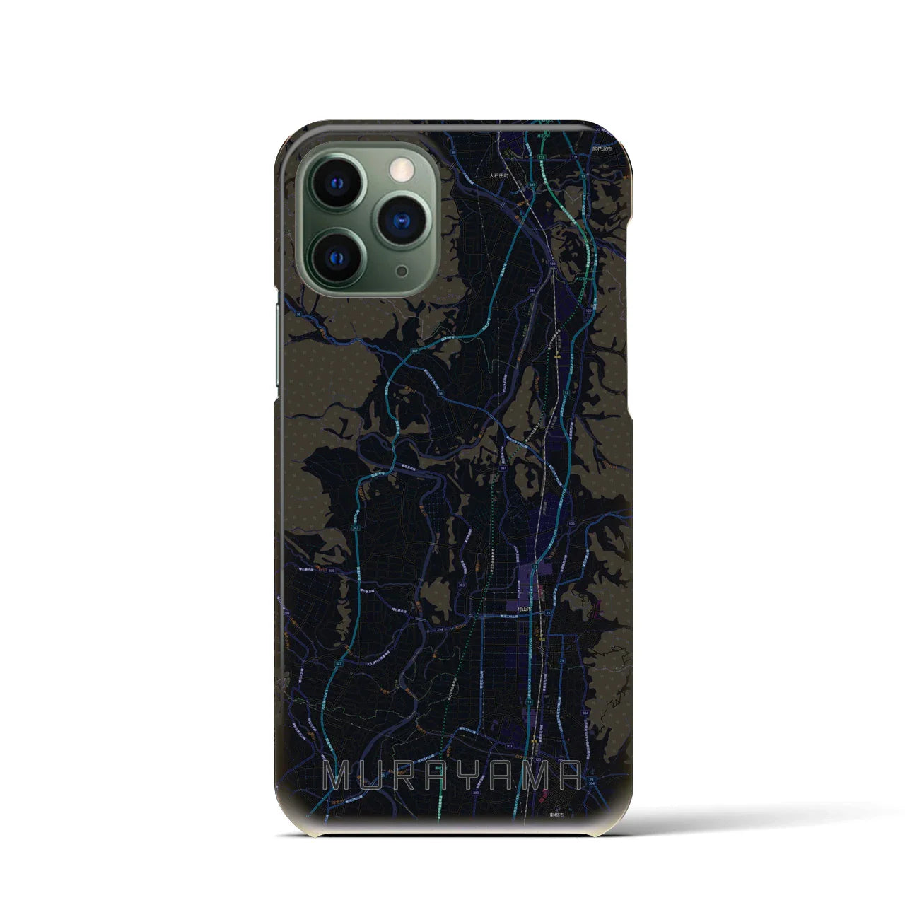【村山(山形県)】地図柄iPhoneケース(バックカバータイプ)
