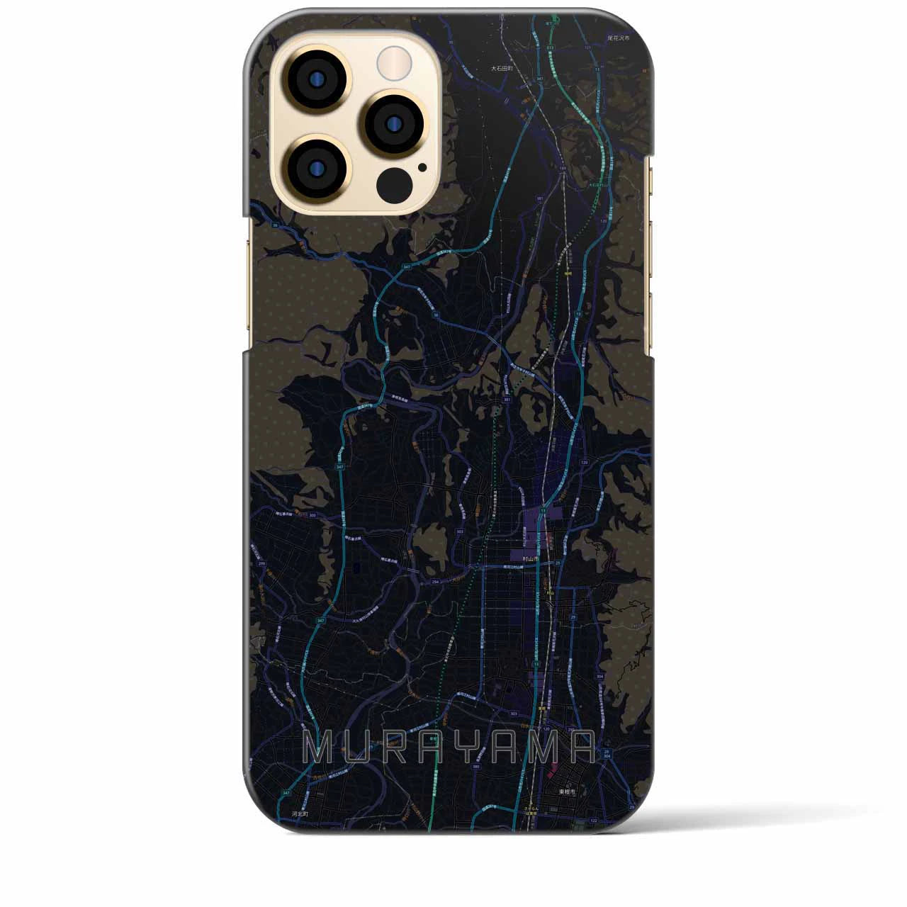 【村山(山形県)】地図柄iPhoneケース(バックカバータイプ)