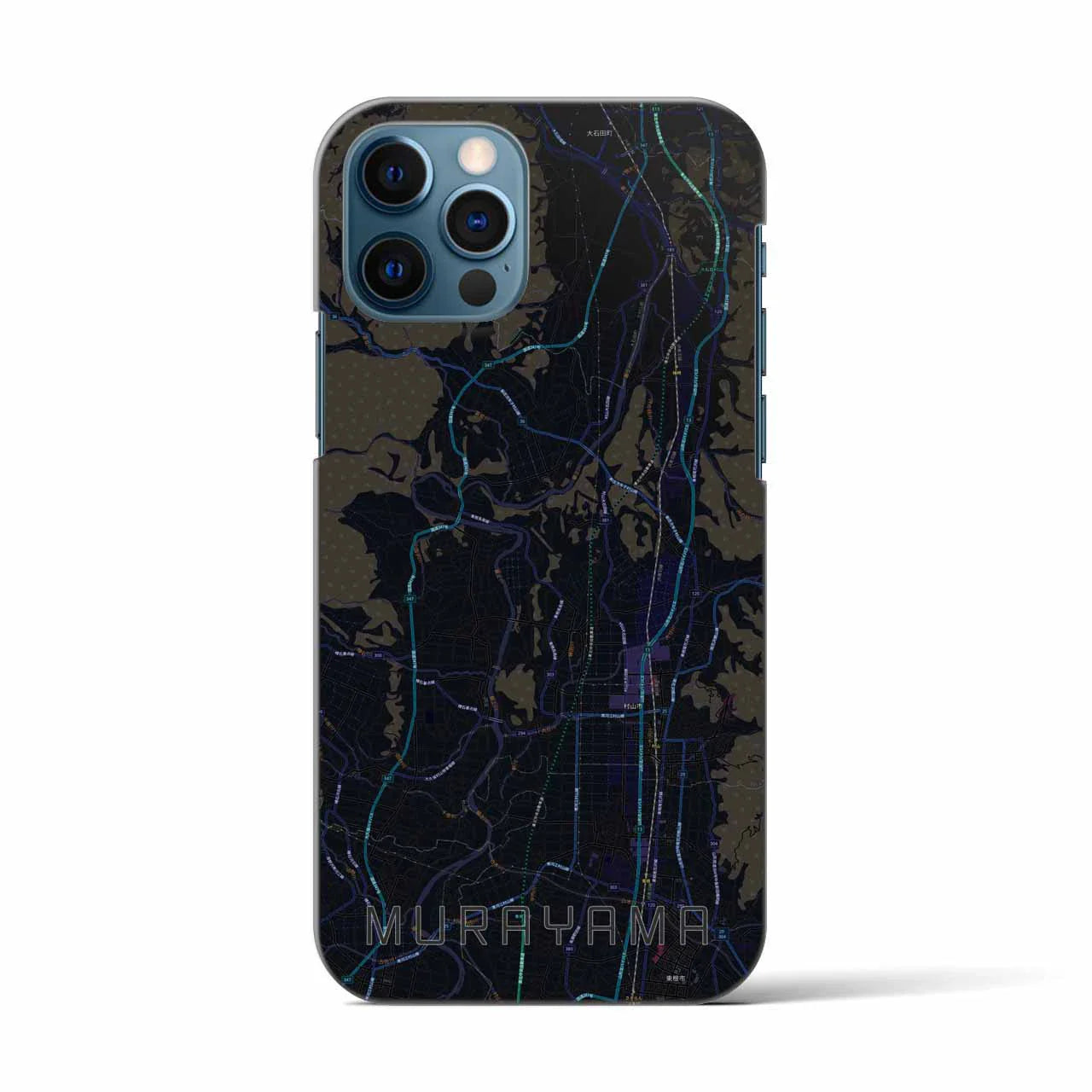 【村山(山形県)】地図柄iPhoneケース(バックカバータイプ)