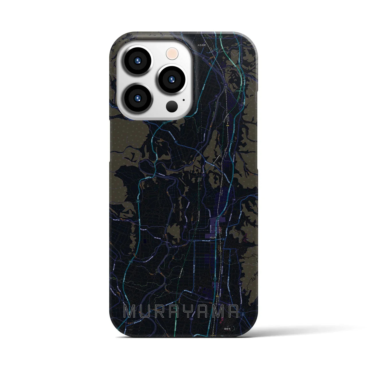 【村山(山形県)】地図柄iPhoneケース(バックカバータイプ)