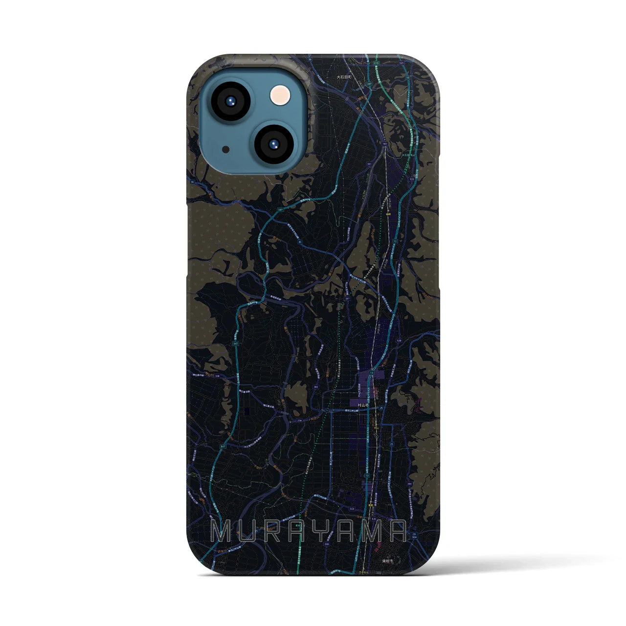 【村山(山形県)】地図柄iPhoneケース(バックカバータイプ)