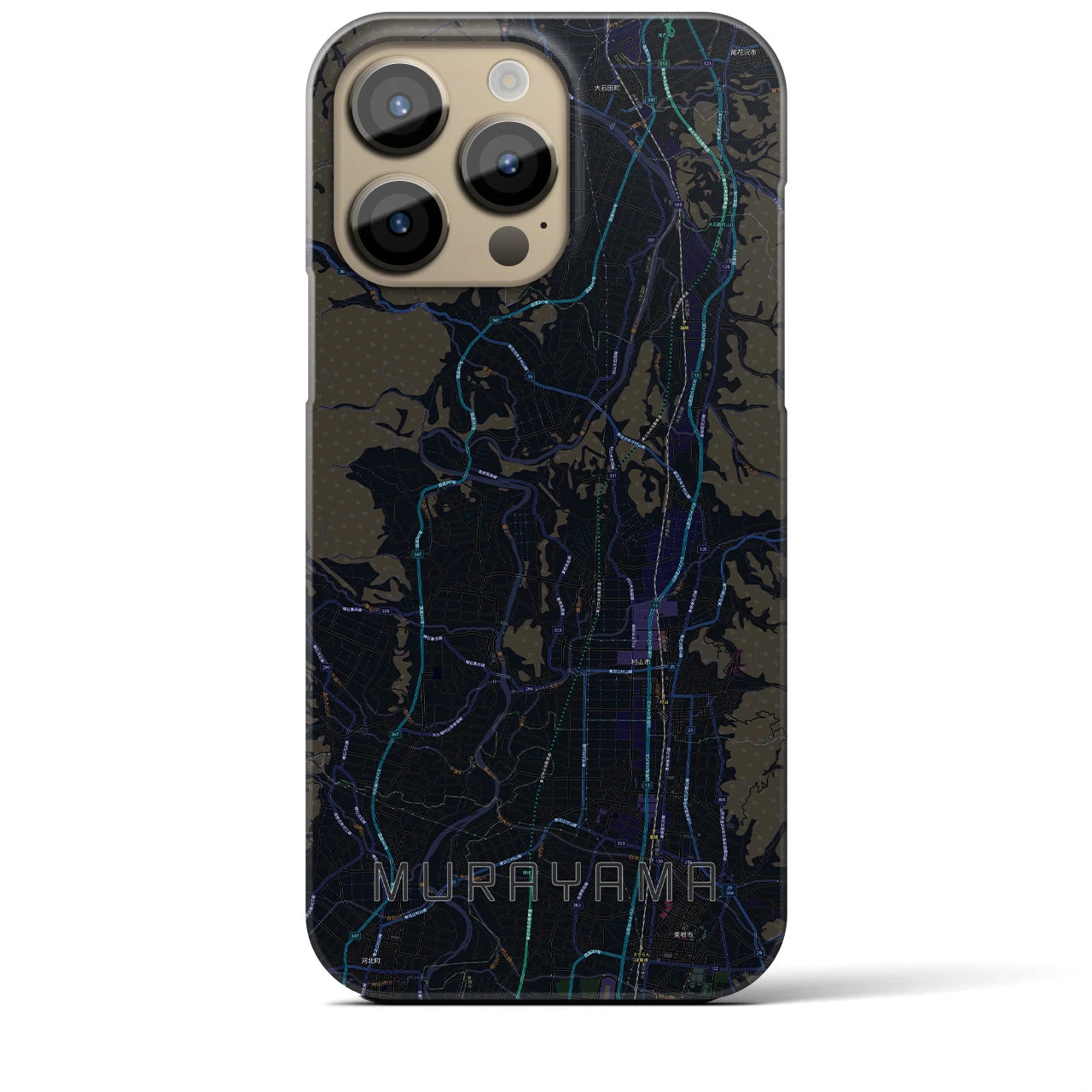 【村山(山形県)】地図柄iPhoneケース(バックカバータイプ)