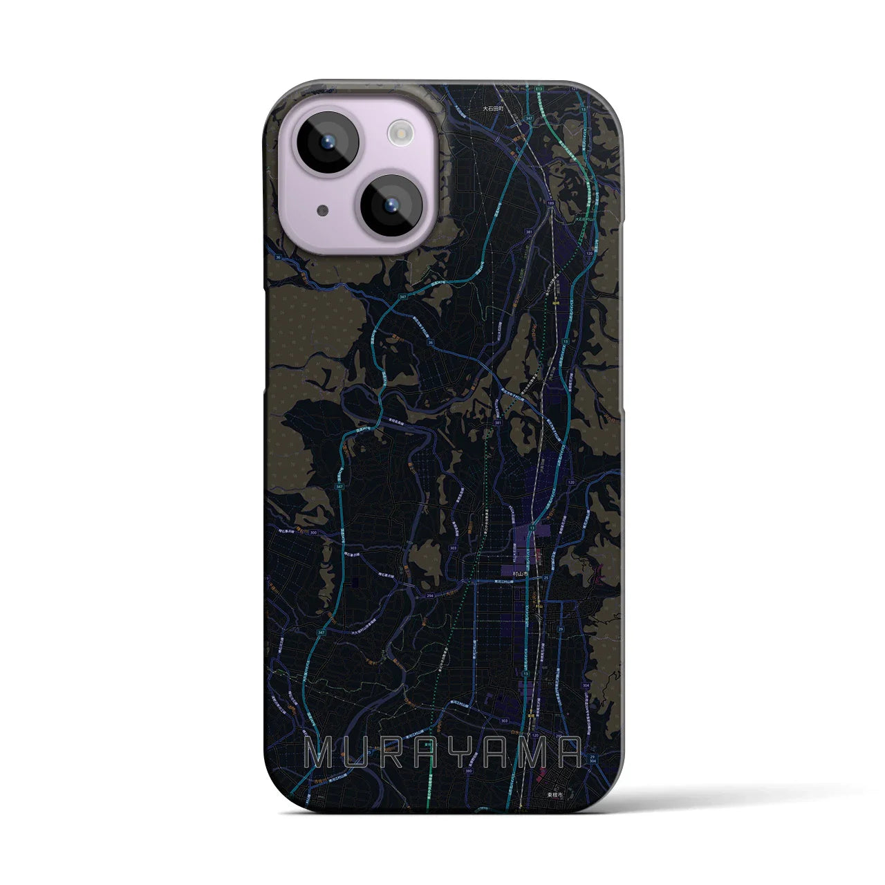 【村山(山形県)】地図柄iPhoneケース(バックカバータイプ)