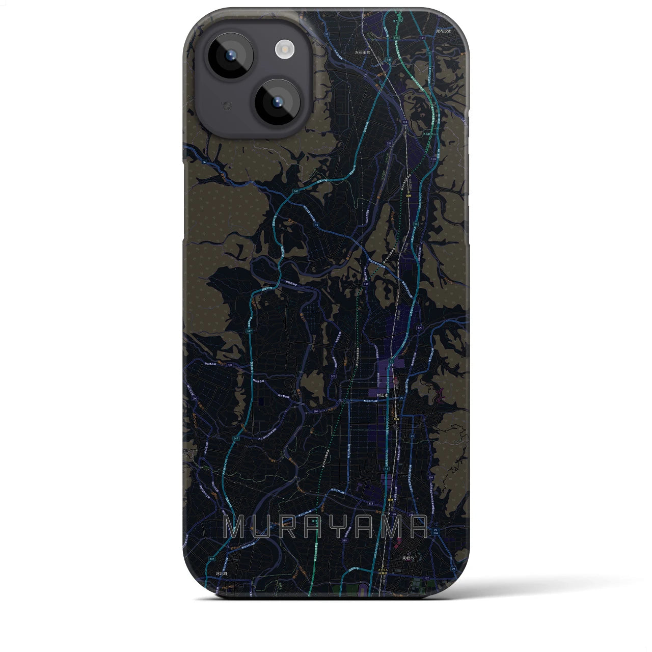 【村山(山形県)】地図柄iPhoneケース(バックカバータイプ)