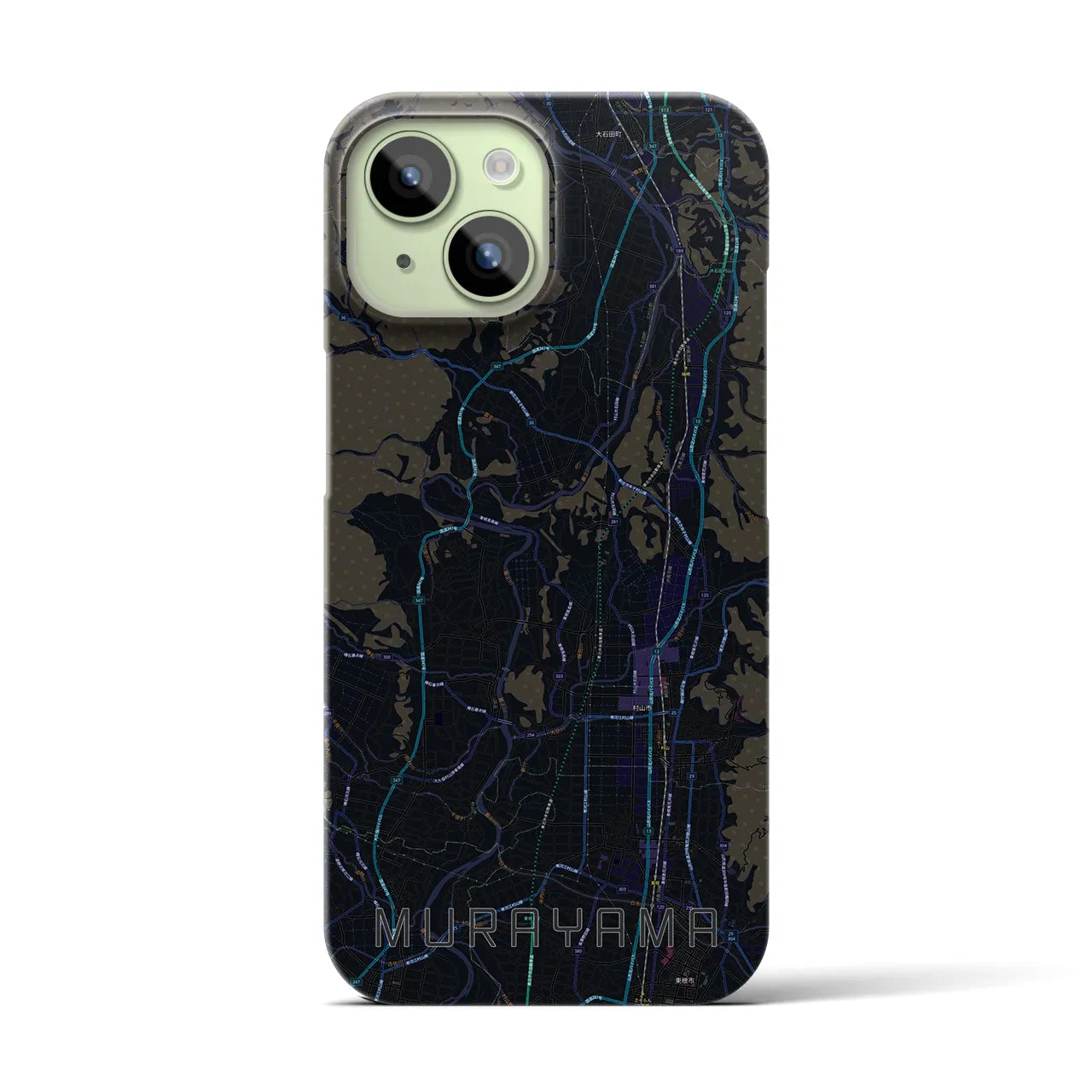 【村山(山形県)】地図柄iPhoneケース(バックカバータイプ)
