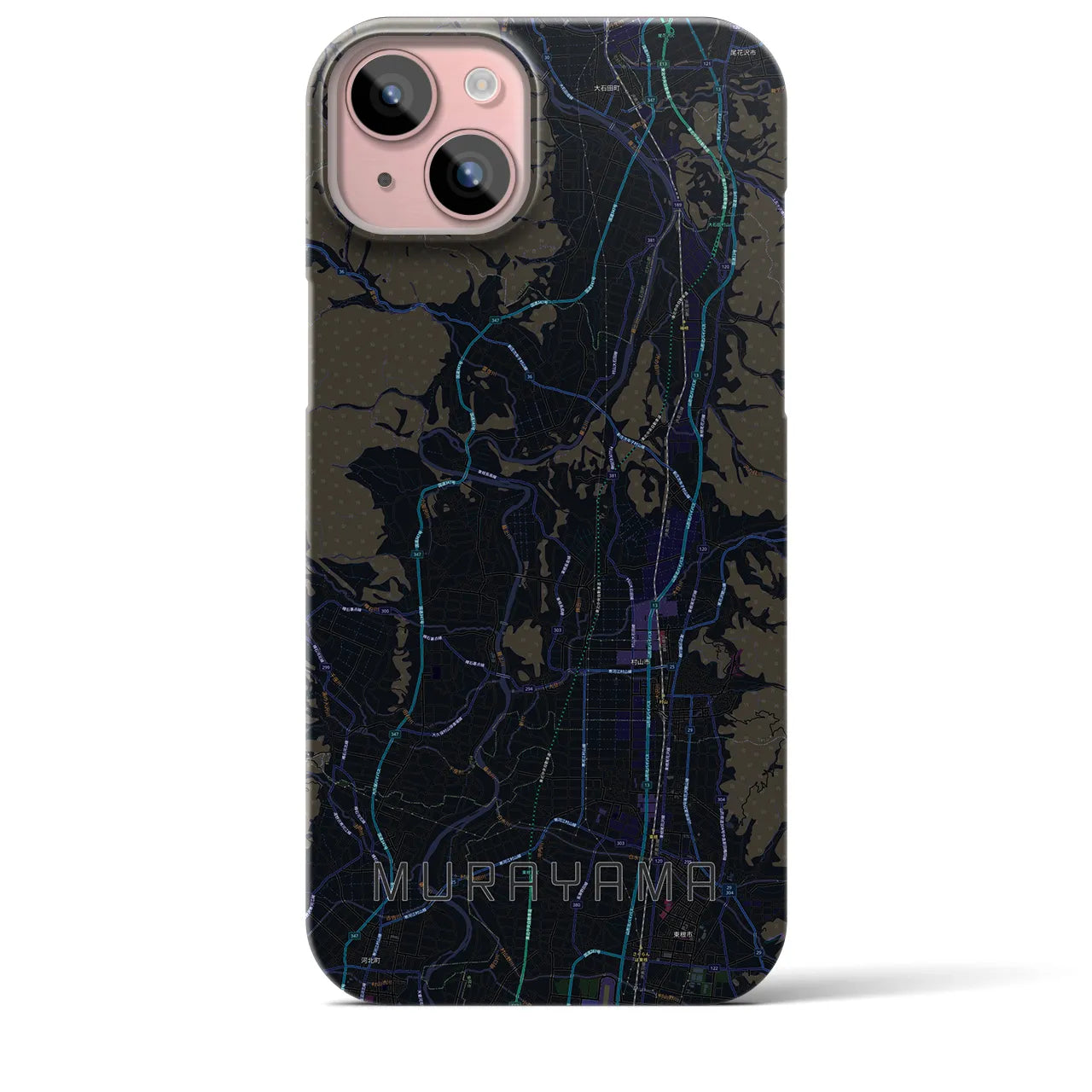 【村山(山形県)】地図柄iPhoneケース(バックカバータイプ)
