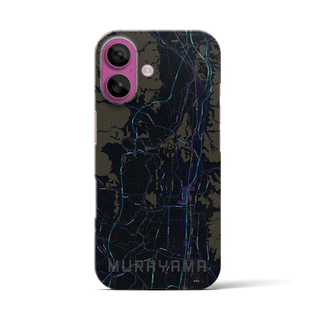 【村山(山形県)】地図柄iPhoneケース(バックカバータイプ)
