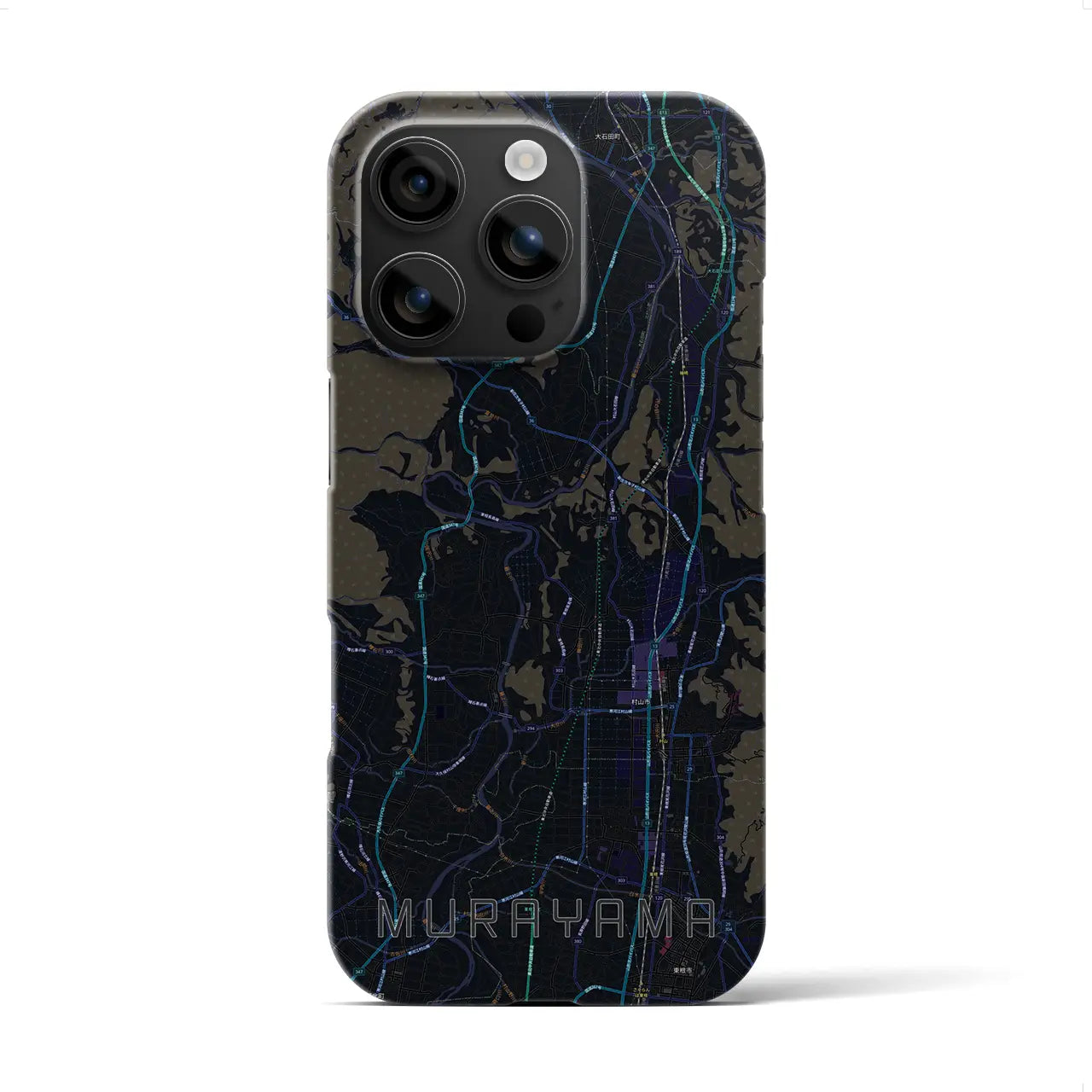 【村山(山形県)】地図柄iPhoneケース(バックカバータイプ)