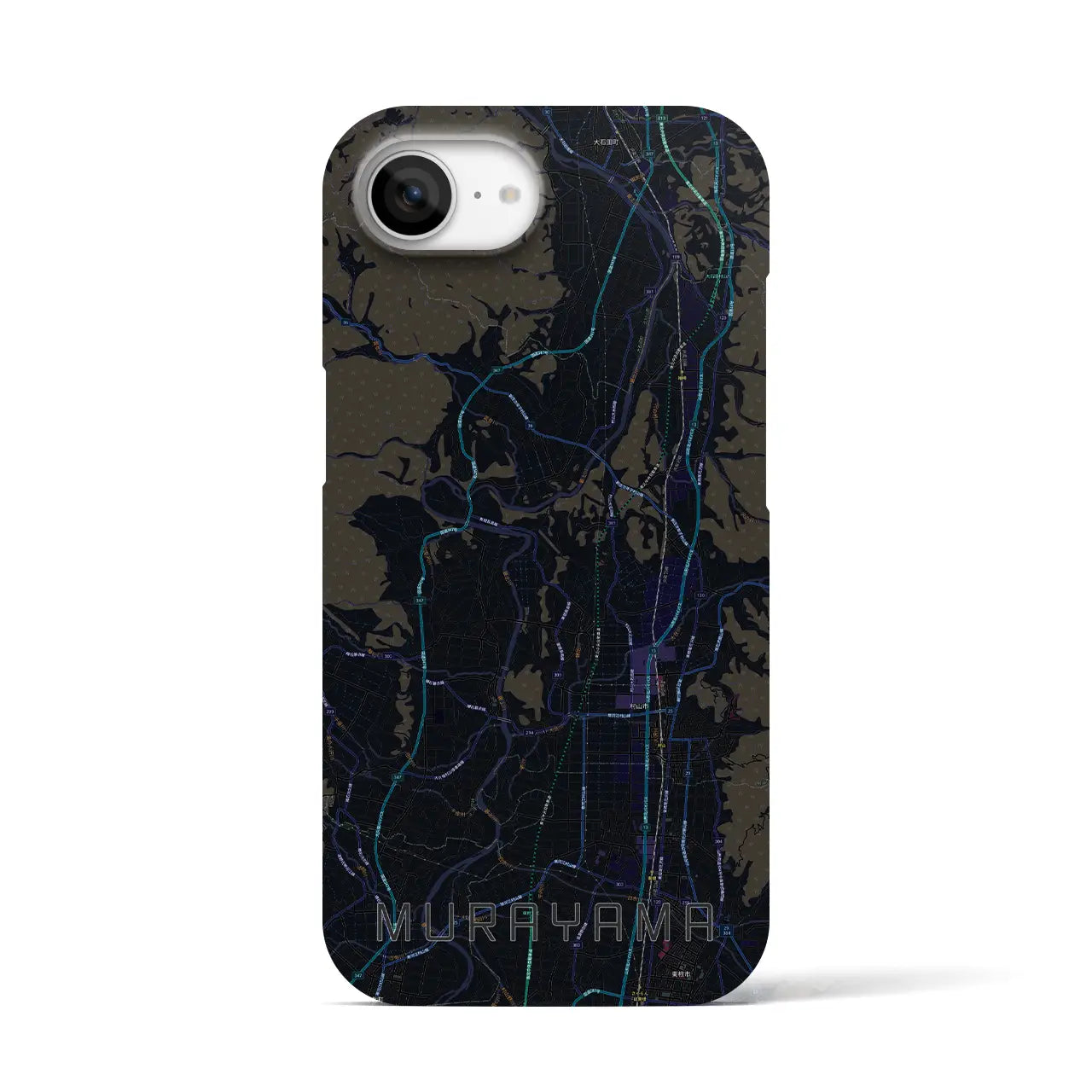 【村山(山形県)】地図柄iPhoneケース(バックカバータイプ)
