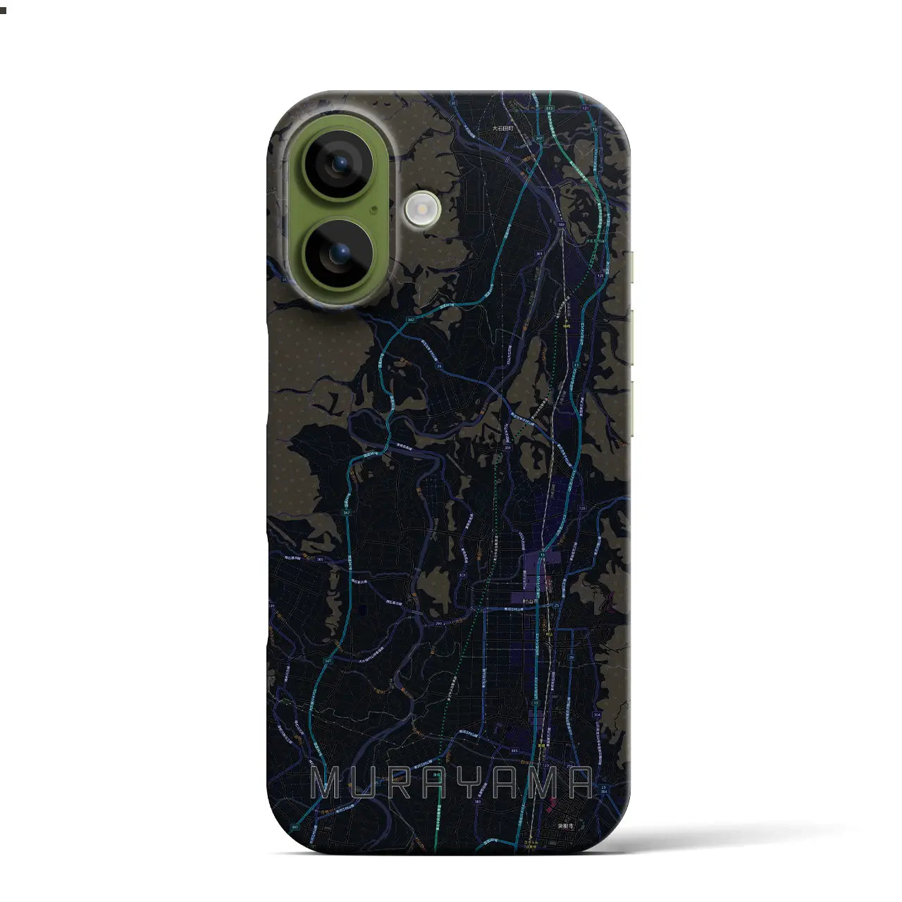 【村山(山形県)】地図柄iPhoneケース(バックカバータイプ)