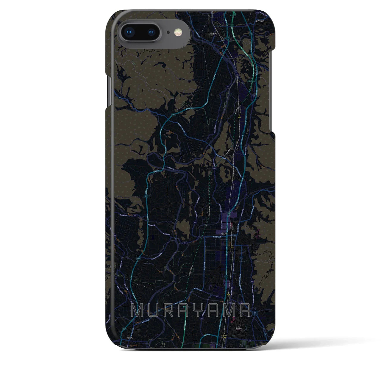 【村山(山形県)】地図柄iPhoneケース(バックカバータイプ)