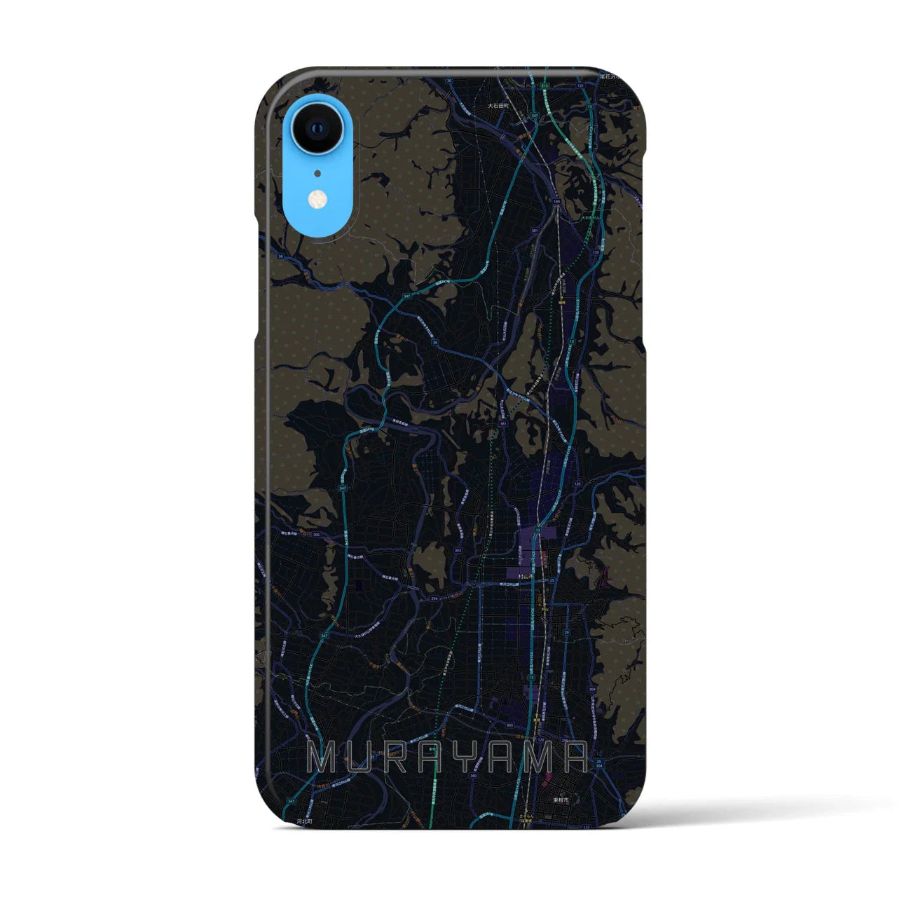 【村山(山形県)】地図柄iPhoneケース(バックカバータイプ)