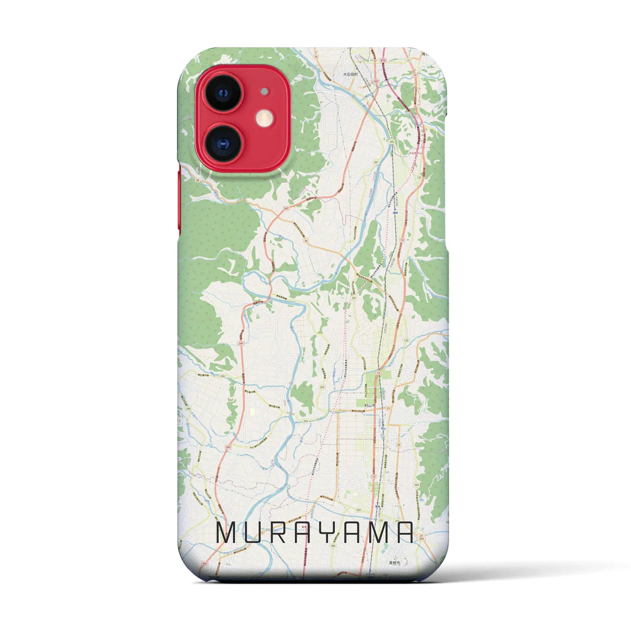 【村山(山形県)】地図柄iPhoneケース(バックカバータイプ)