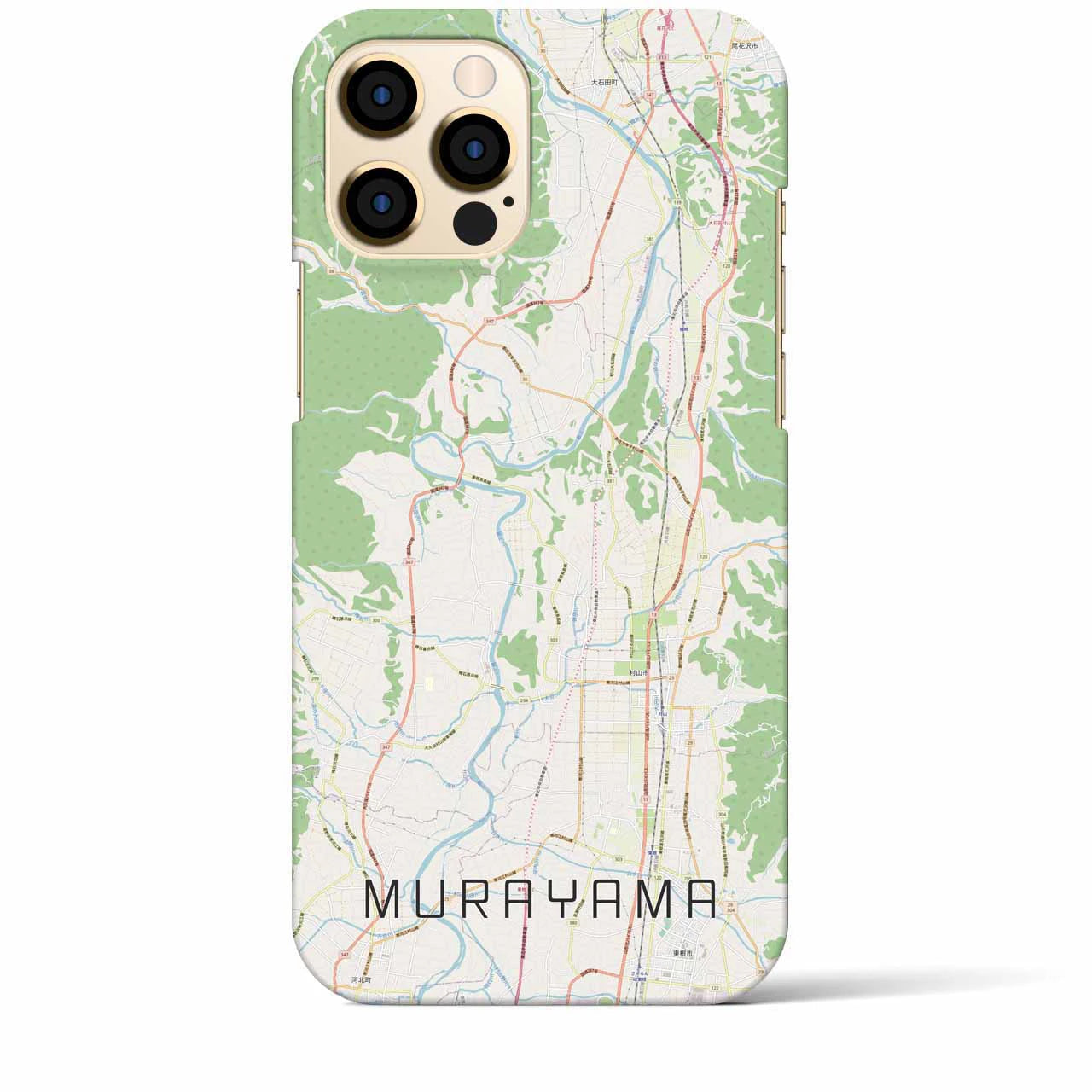 【村山(山形県)】地図柄iPhoneケース(バックカバータイプ)