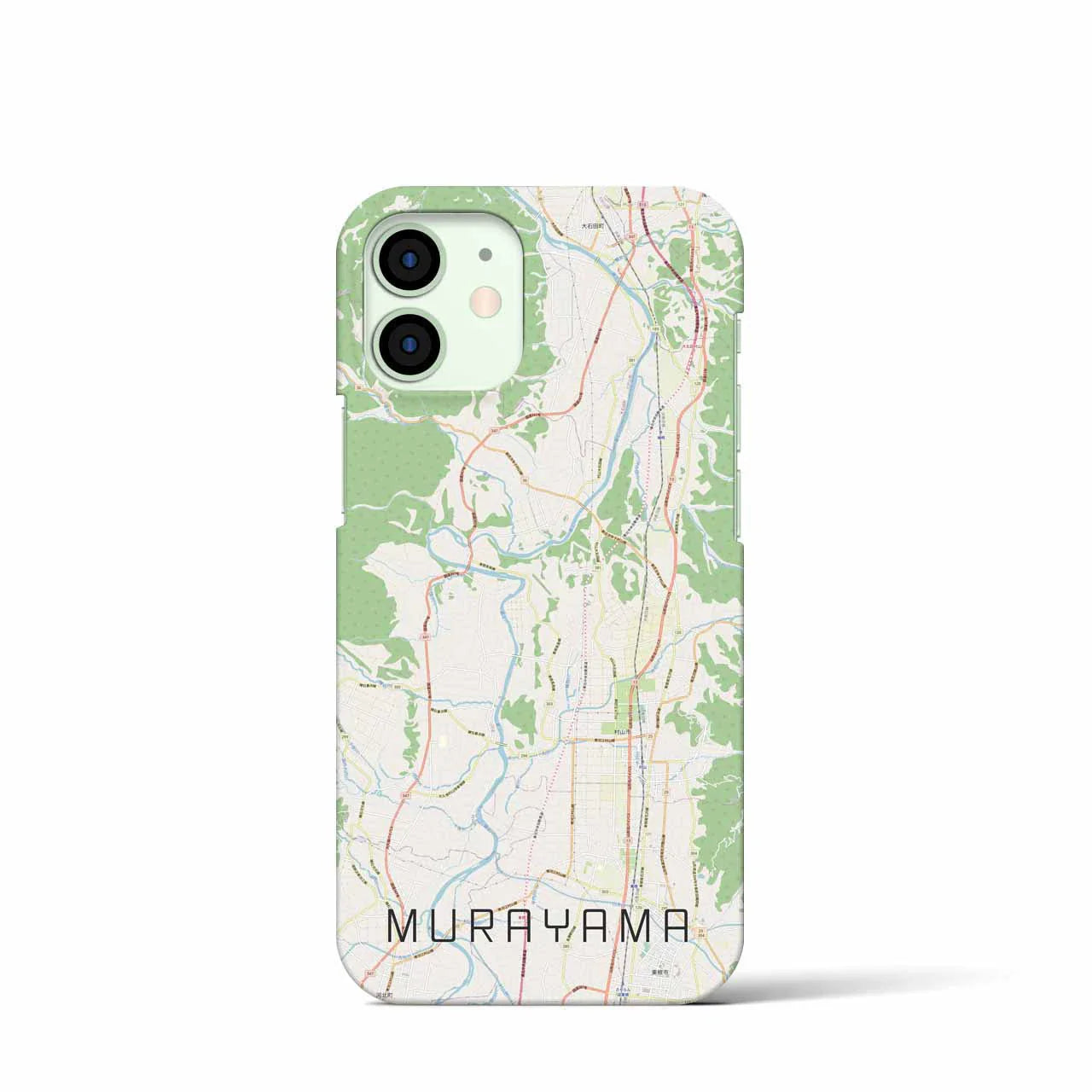 【村山(山形県)】地図柄iPhoneケース(バックカバータイプ)