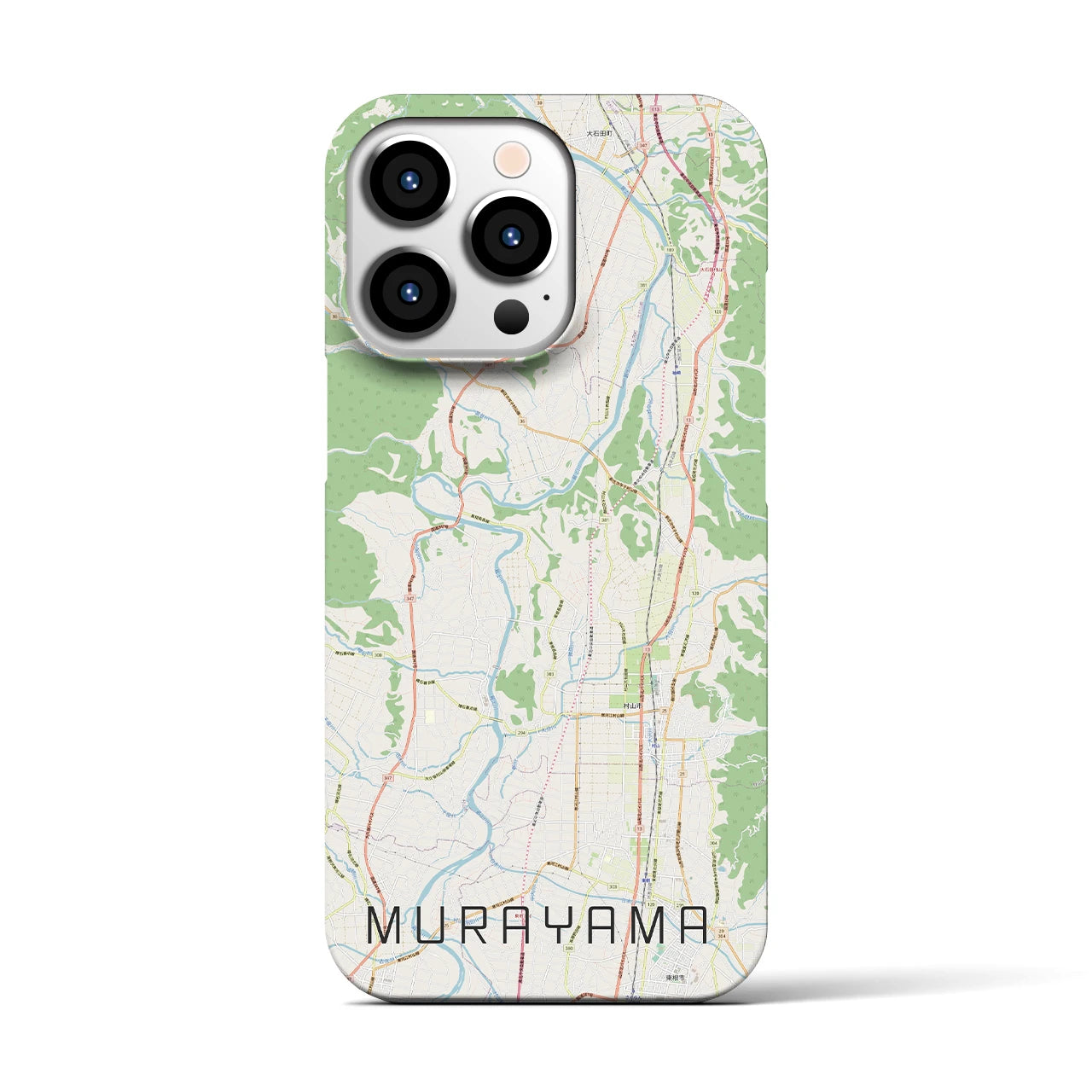 【村山(山形県)】地図柄iPhoneケース(バックカバータイプ)