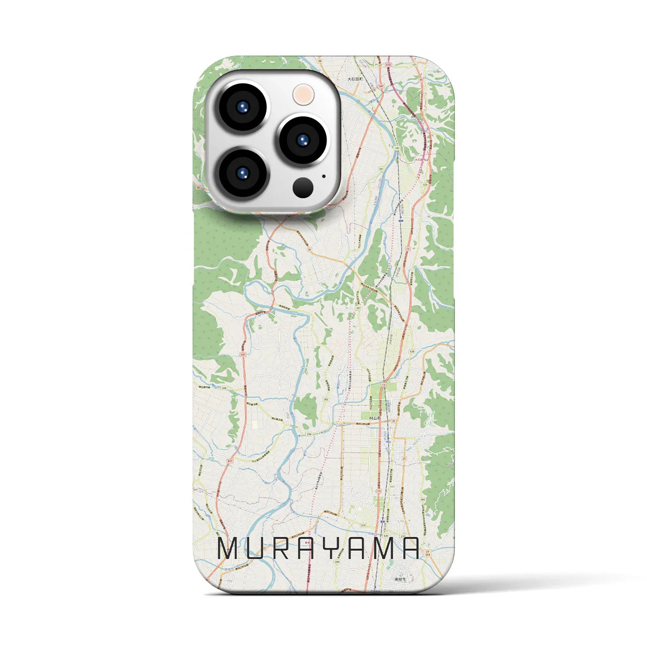 【村山(山形県)】地図柄iPhoneケース(バックカバータイプ)