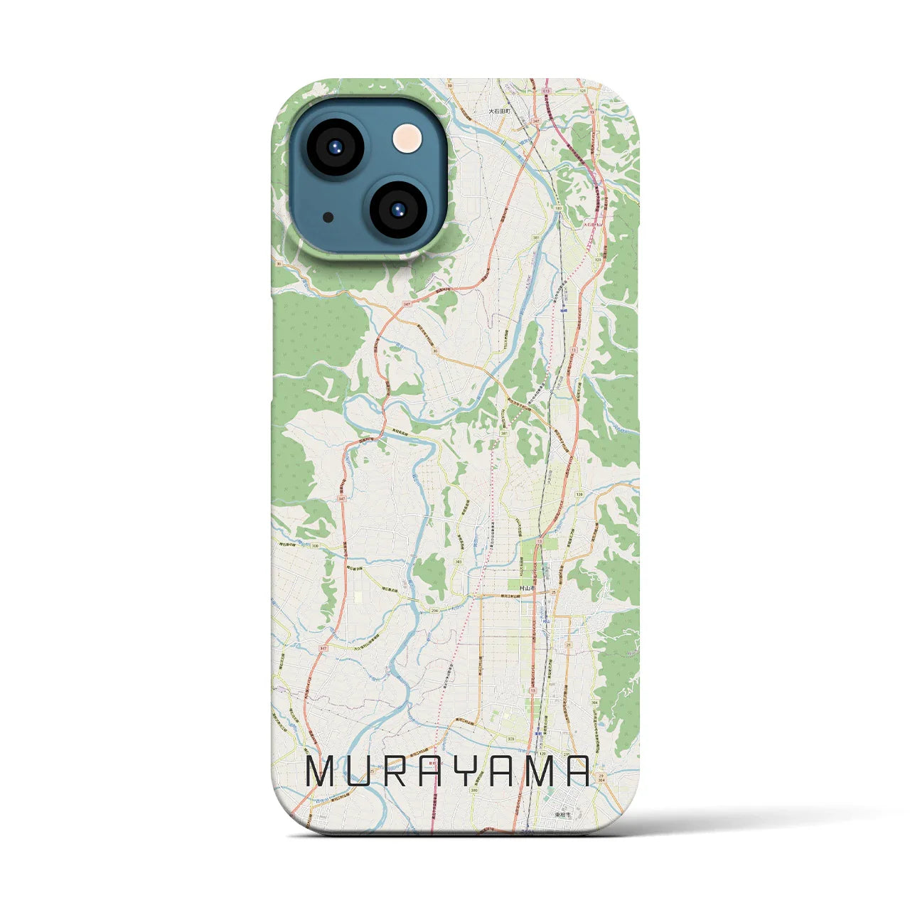 【村山(山形県)】地図柄iPhoneケース(バックカバータイプ)