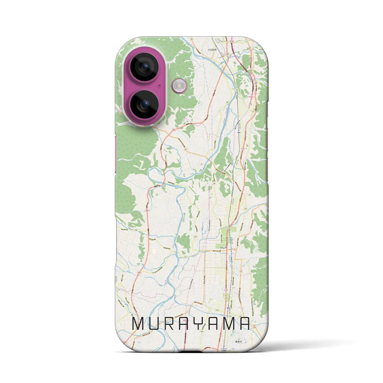 【村山(山形県)】地図柄iPhoneケース(バックカバータイプ)