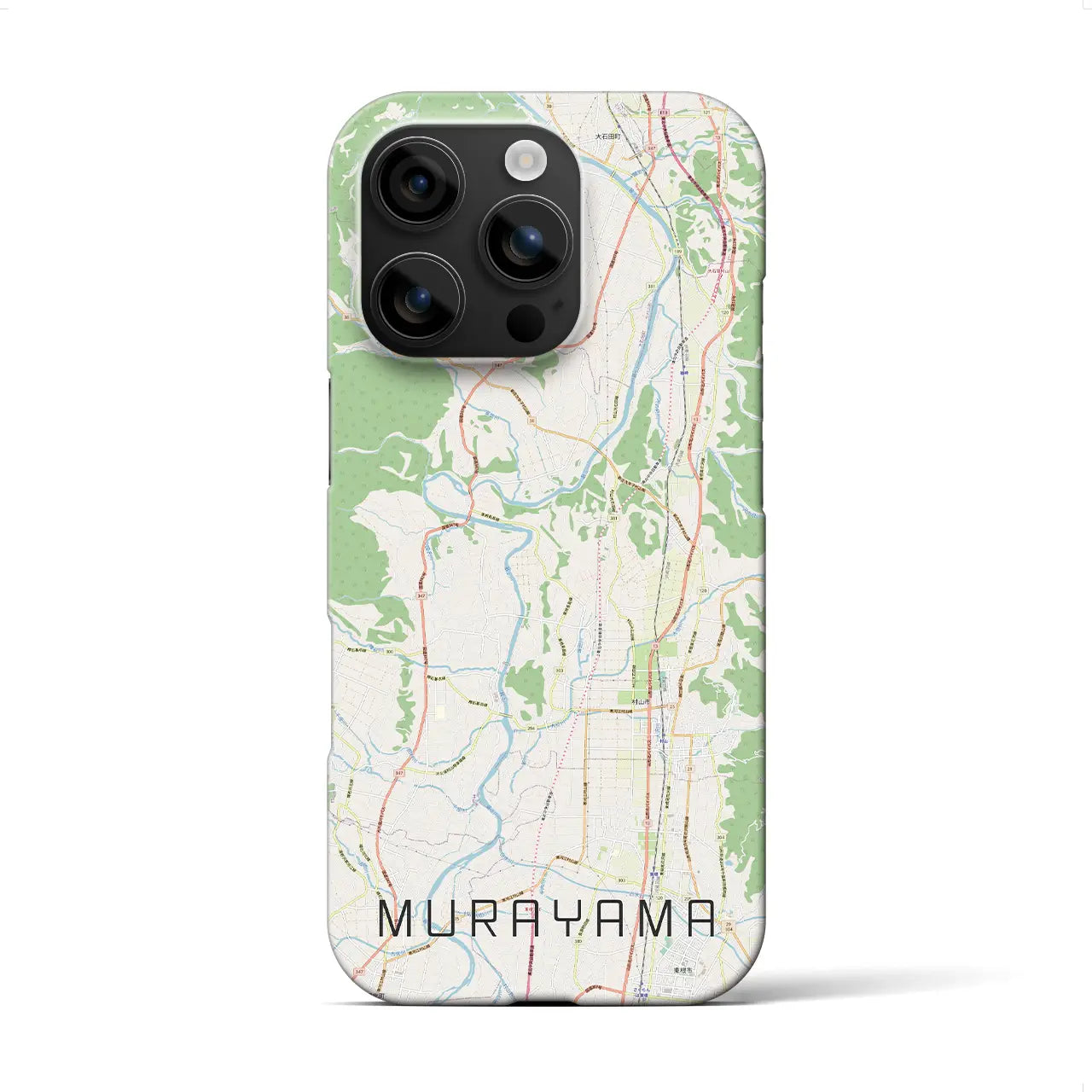 【村山(山形県)】地図柄iPhoneケース(バックカバータイプ)