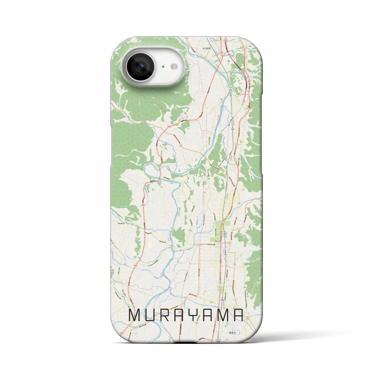 【村山(山形県)】地図柄iPhoneケース(バックカバータイプ)