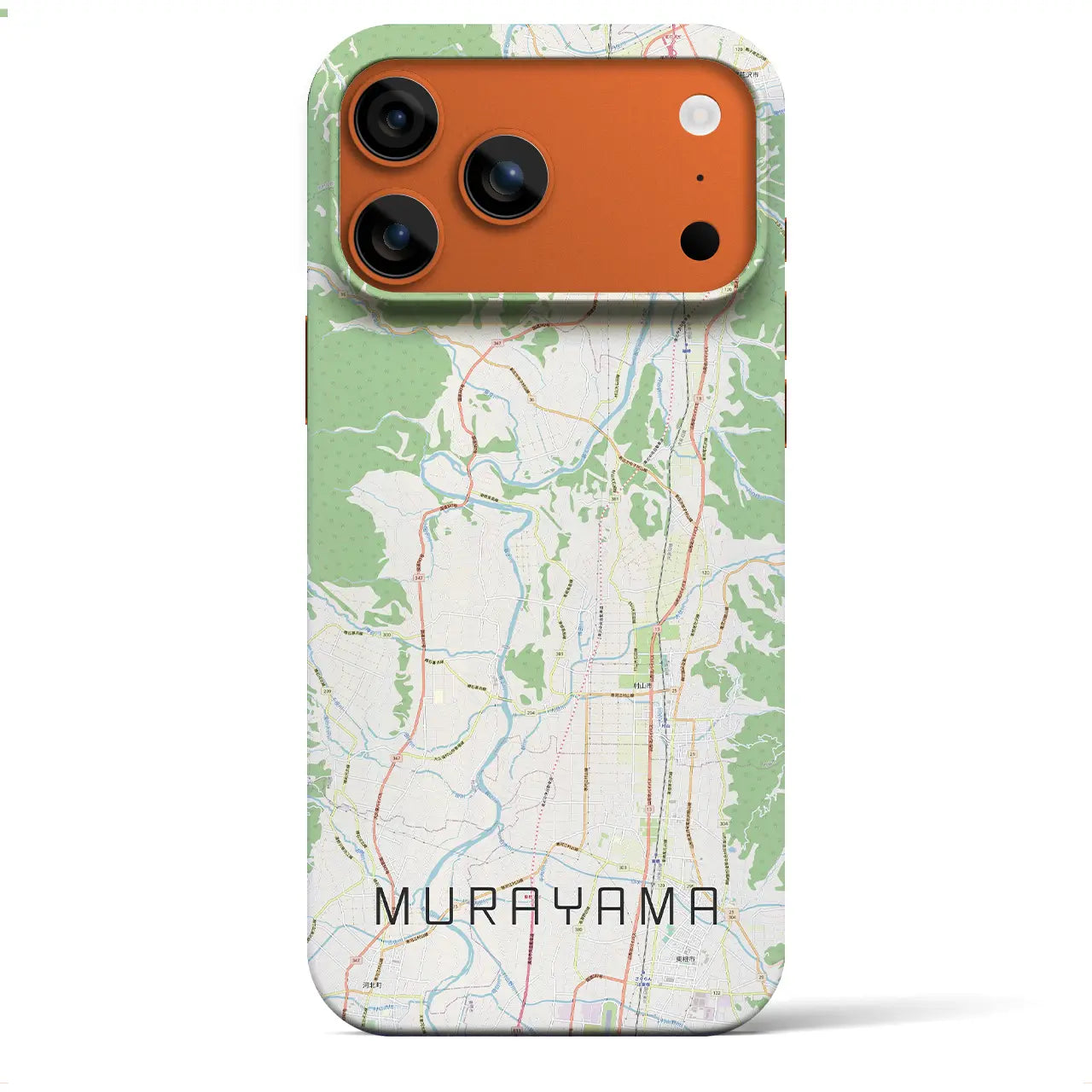 【村山(山形県)】地図柄iPhoneケース(バックカバータイプ)