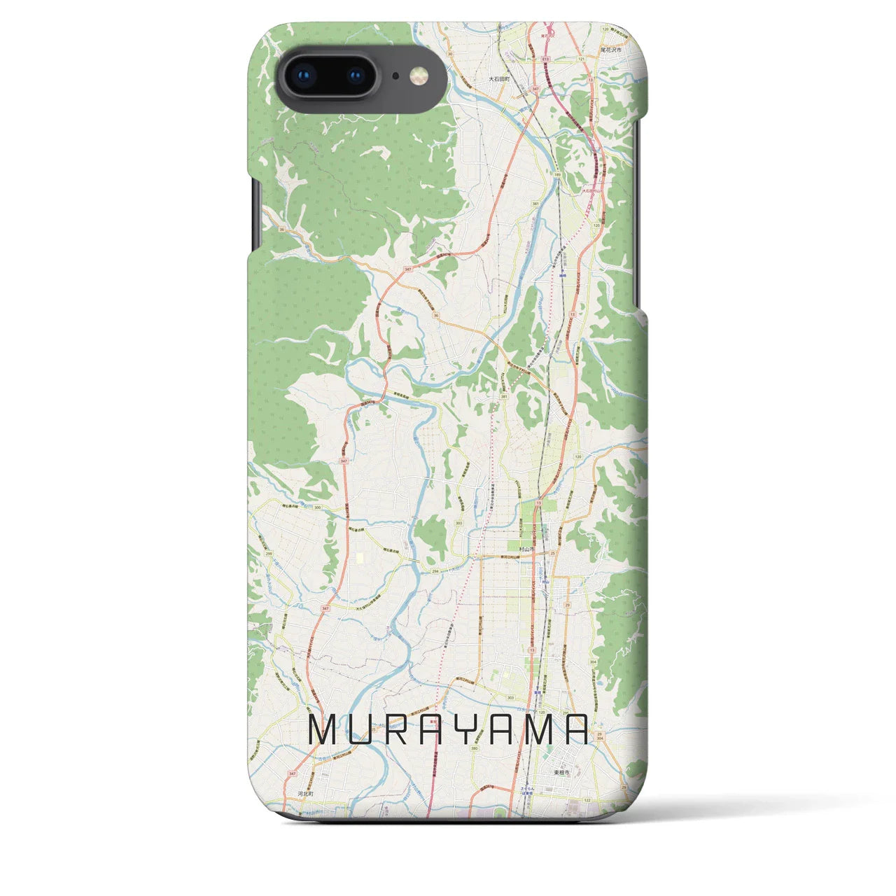 【村山(山形県)】地図柄iPhoneケース(バックカバータイプ)