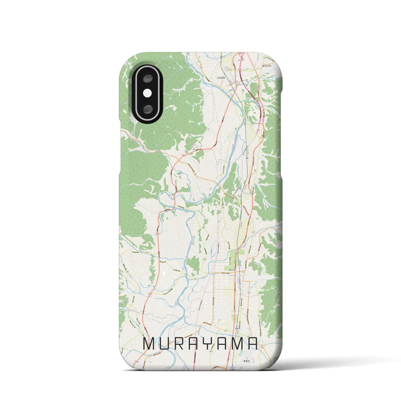 【村山(山形県)】地図柄iPhoneケース(バックカバータイプ)