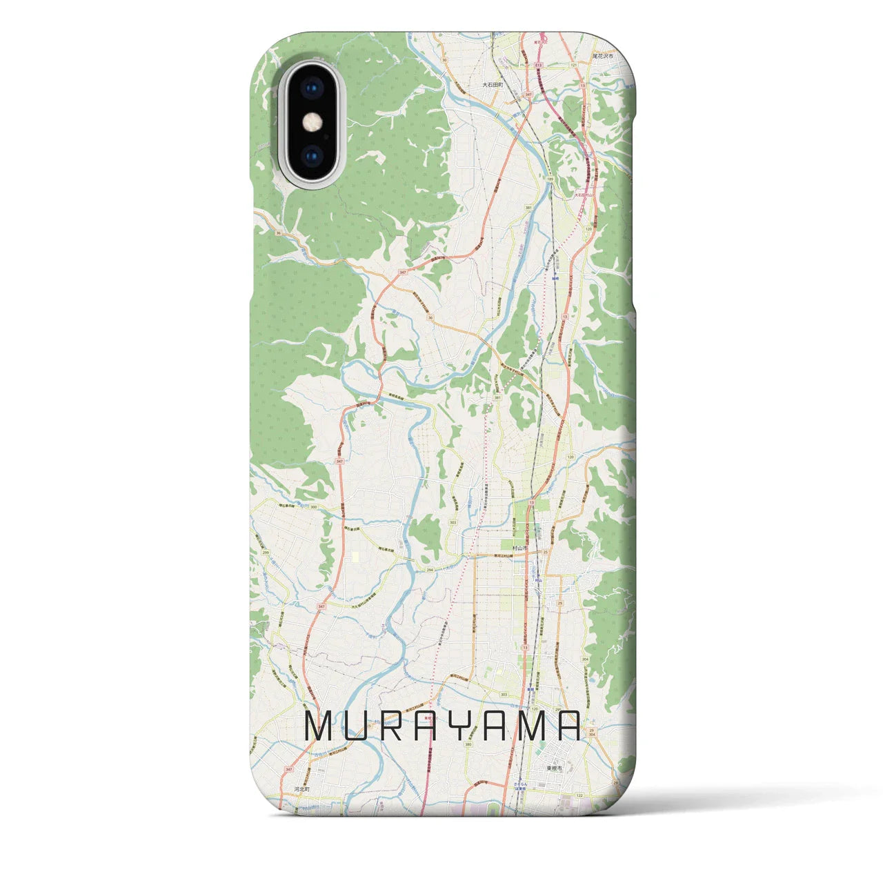 【村山(山形県)】地図柄iPhoneケース(バックカバータイプ)