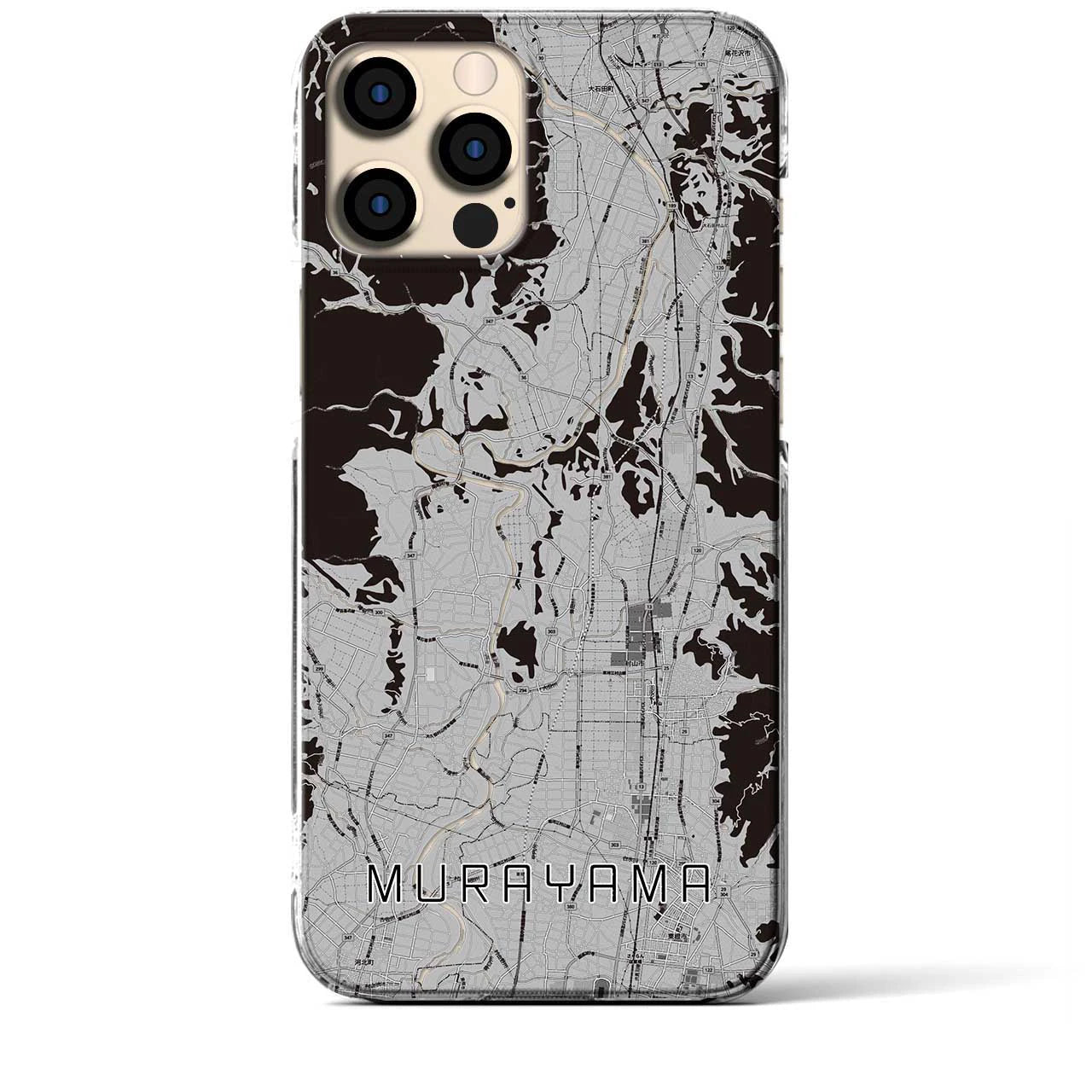 【村山(山形県)】地図柄iPhoneケース(クリアタイプ)