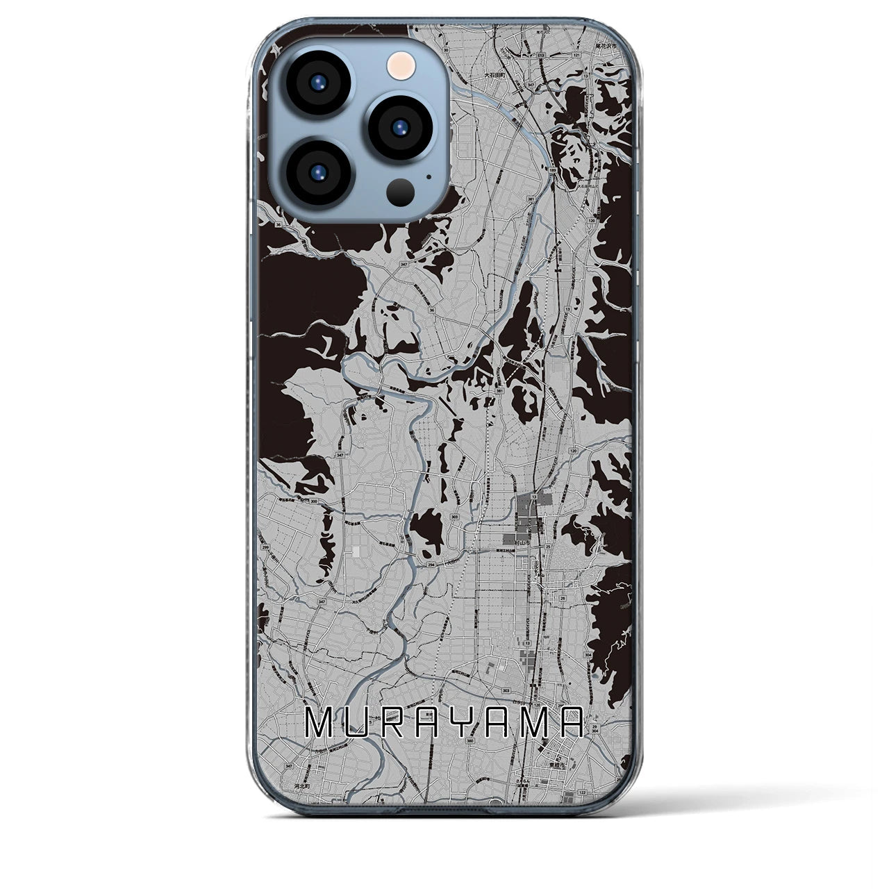 【村山(山形県)】地図柄iPhoneケース(クリアタイプ)