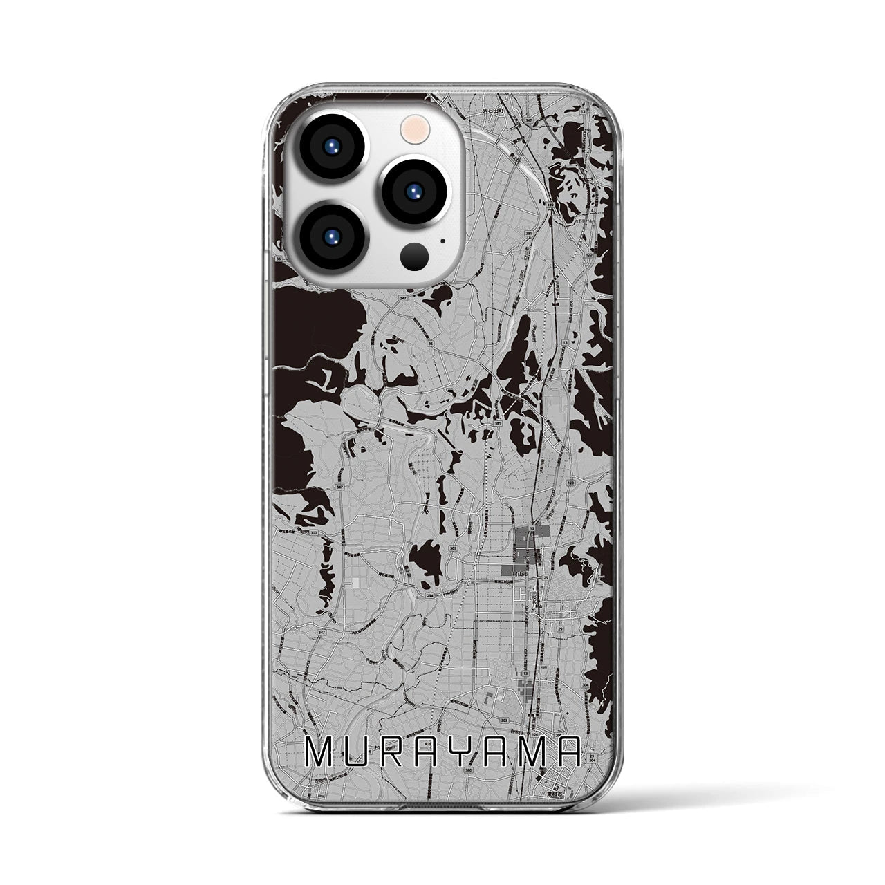 【村山(山形県)】地図柄iPhoneケース(クリアタイプ)