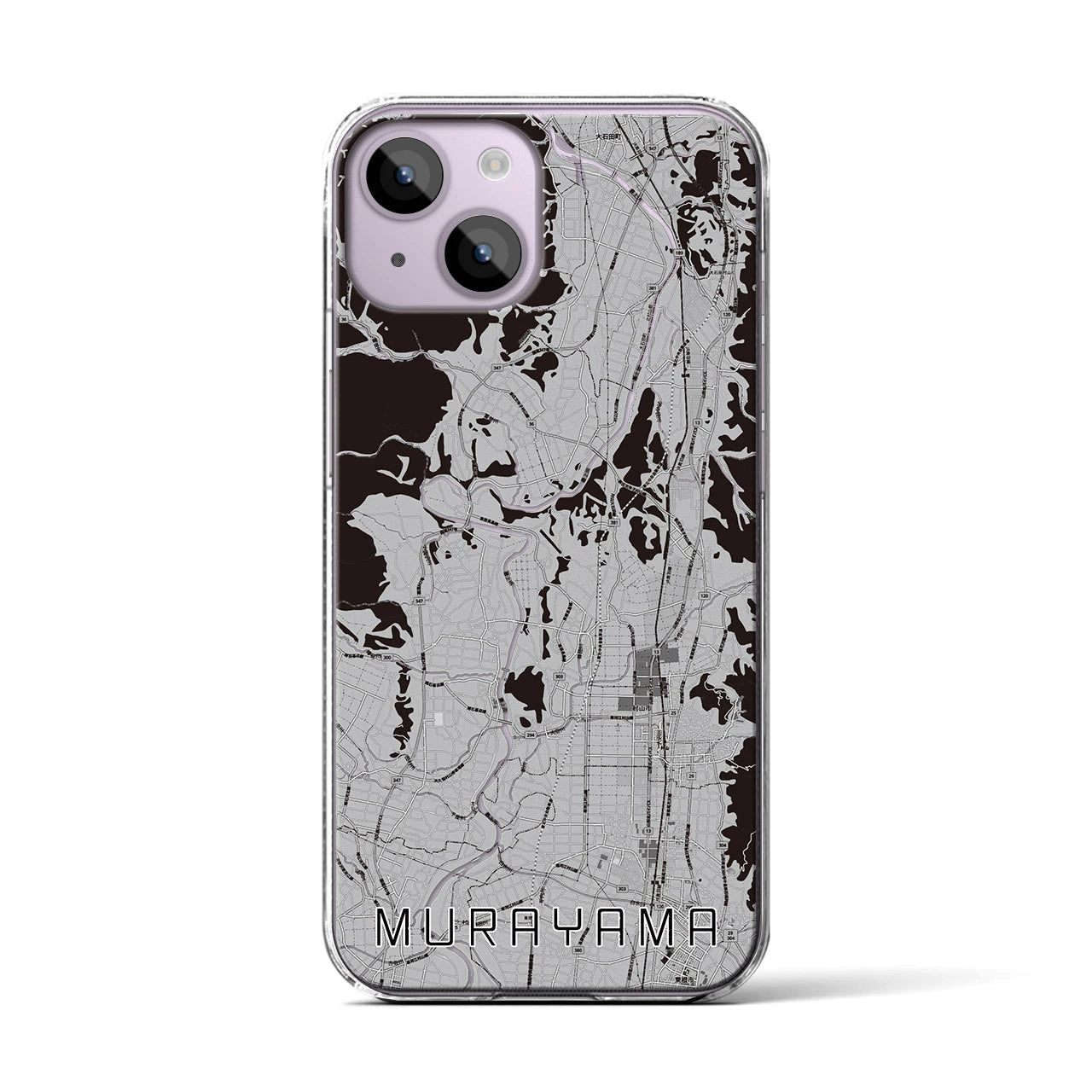 【村山(山形県)】地図柄iPhoneケース(クリアタイプ)