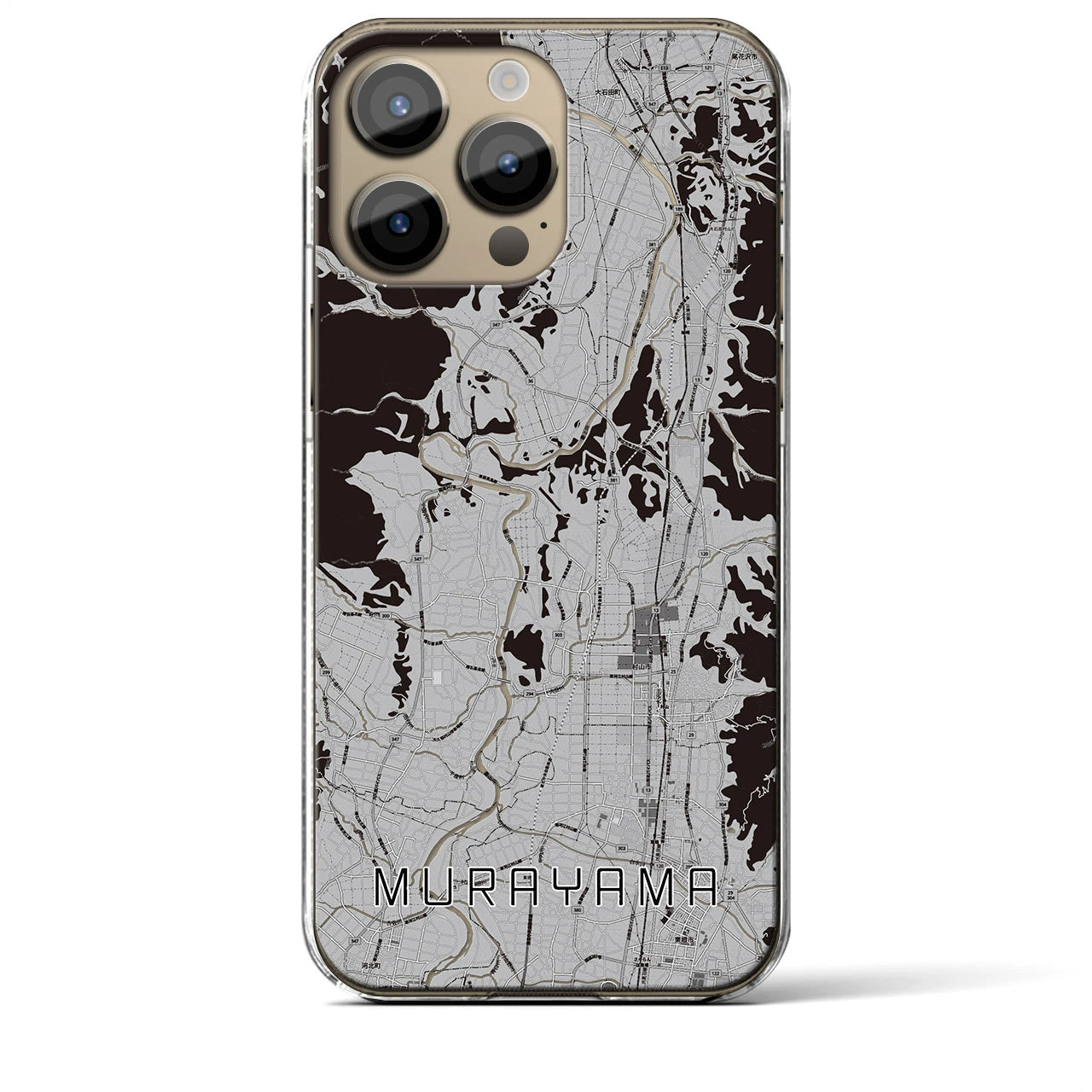 【村山(山形県)】地図柄iPhoneケース(クリアタイプ)