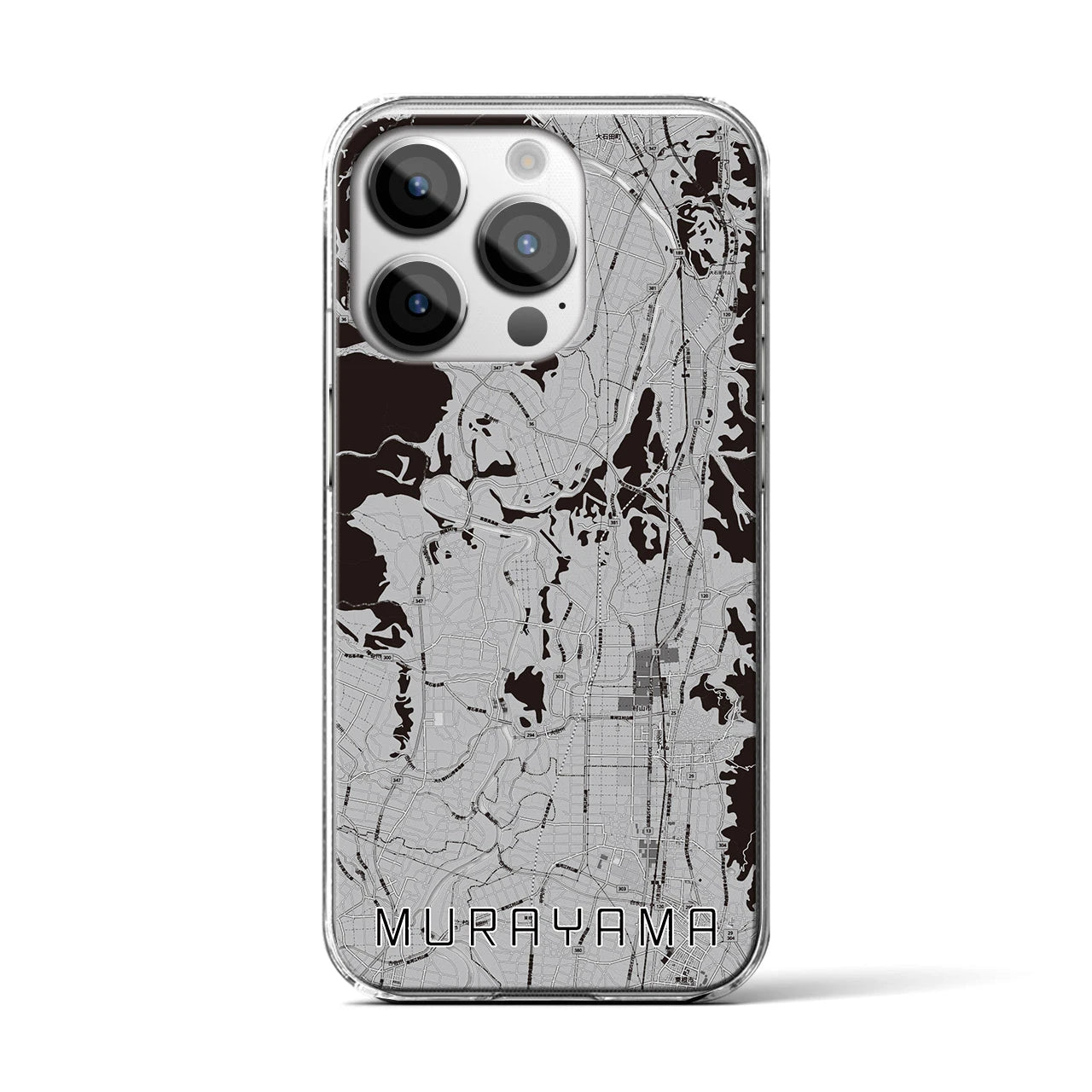 【村山(山形県)】地図柄iPhoneケース(クリアタイプ)