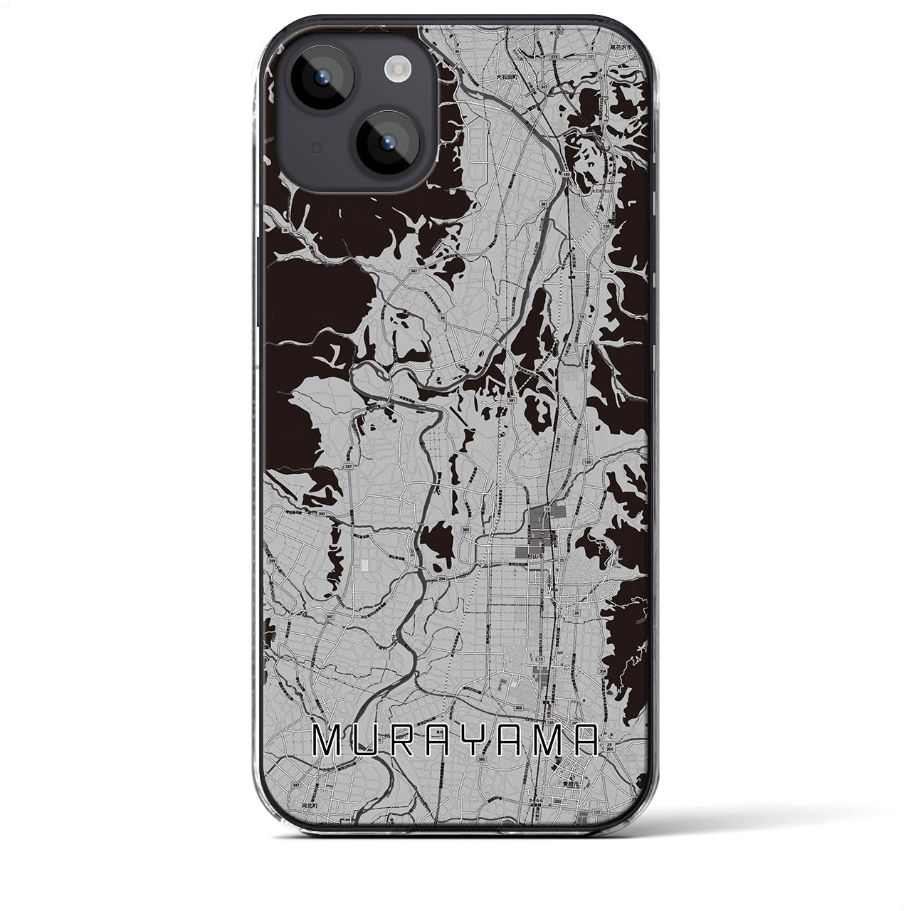 【村山(山形県)】地図柄iPhoneケース(クリアタイプ)