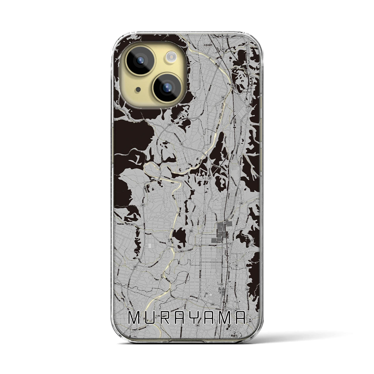 【村山(山形県)】地図柄iPhoneケース(クリアタイプ)