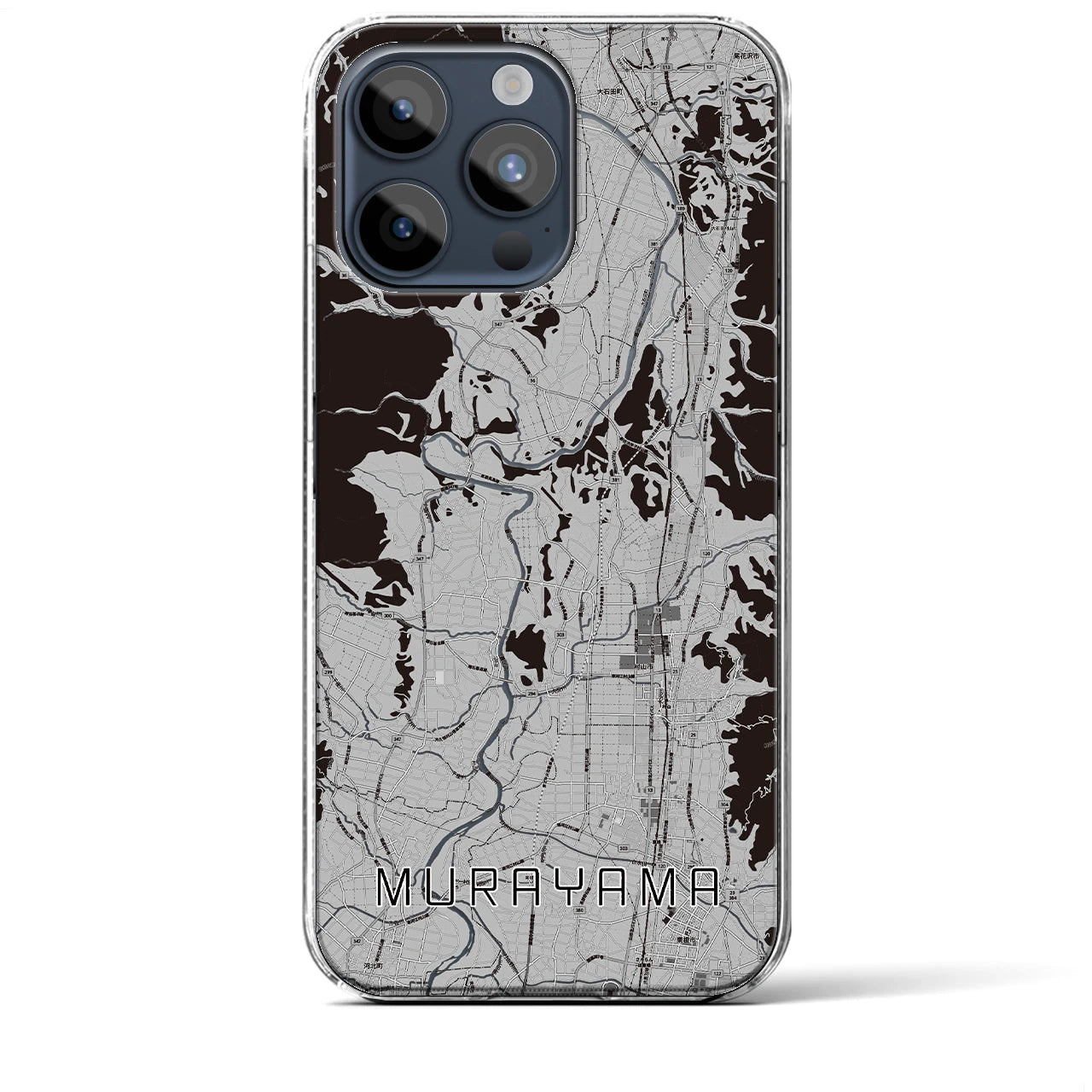 【村山(山形県)】地図柄iPhoneケース(クリアタイプ)